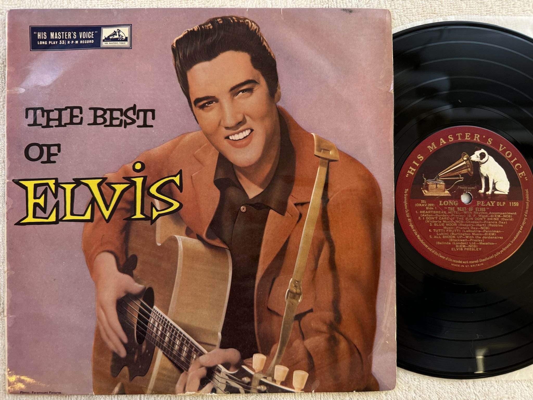 Omslagsbild för skivan ELVIS PRESLEY the best of Elvis 10"LP -57 UK HIS MASTER'S VOICE DLP 1159