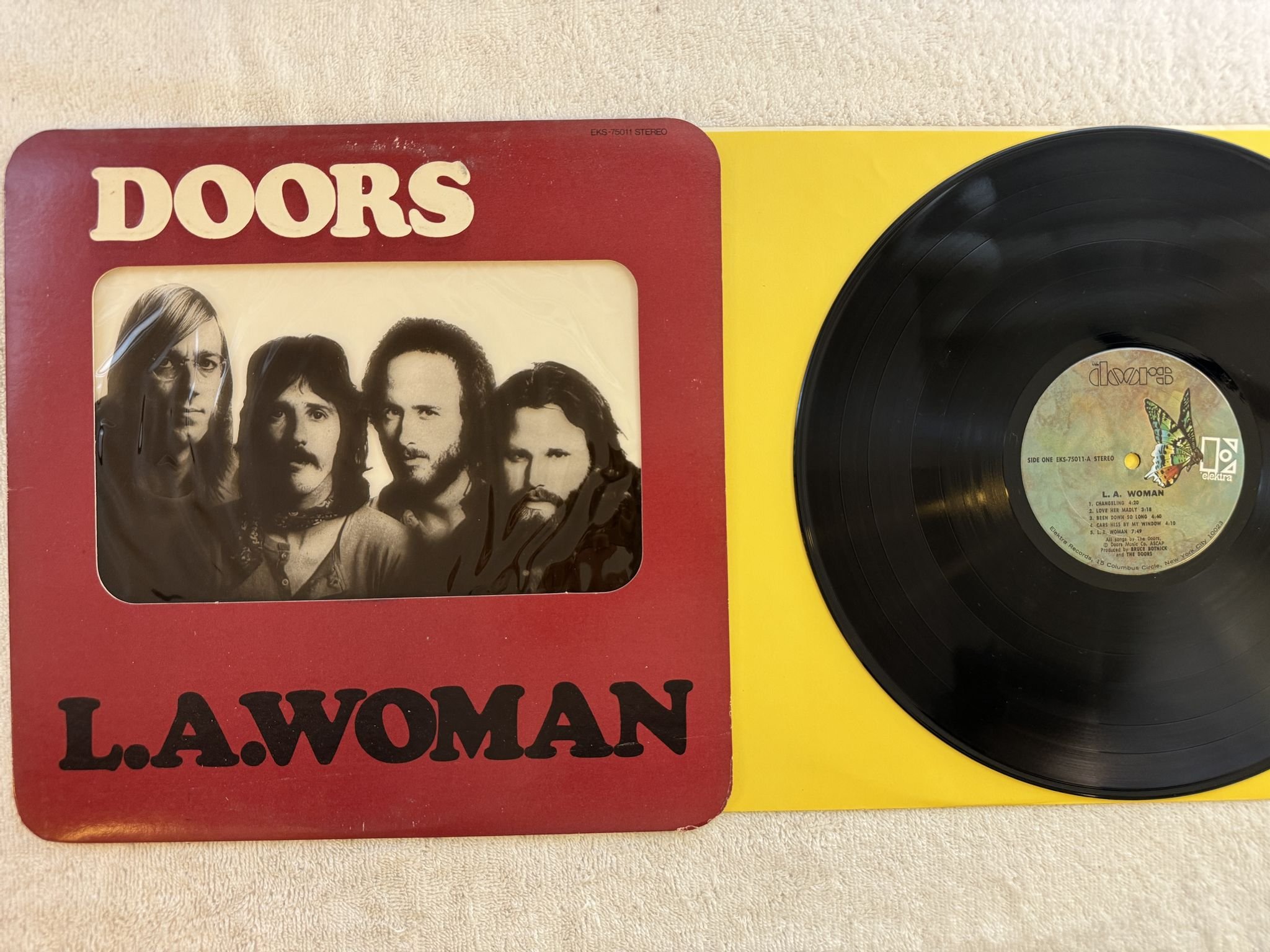Omslagsbild för skivan THE DOORS L.A. Woman LP -71 US ELEKTRA EKS-75011