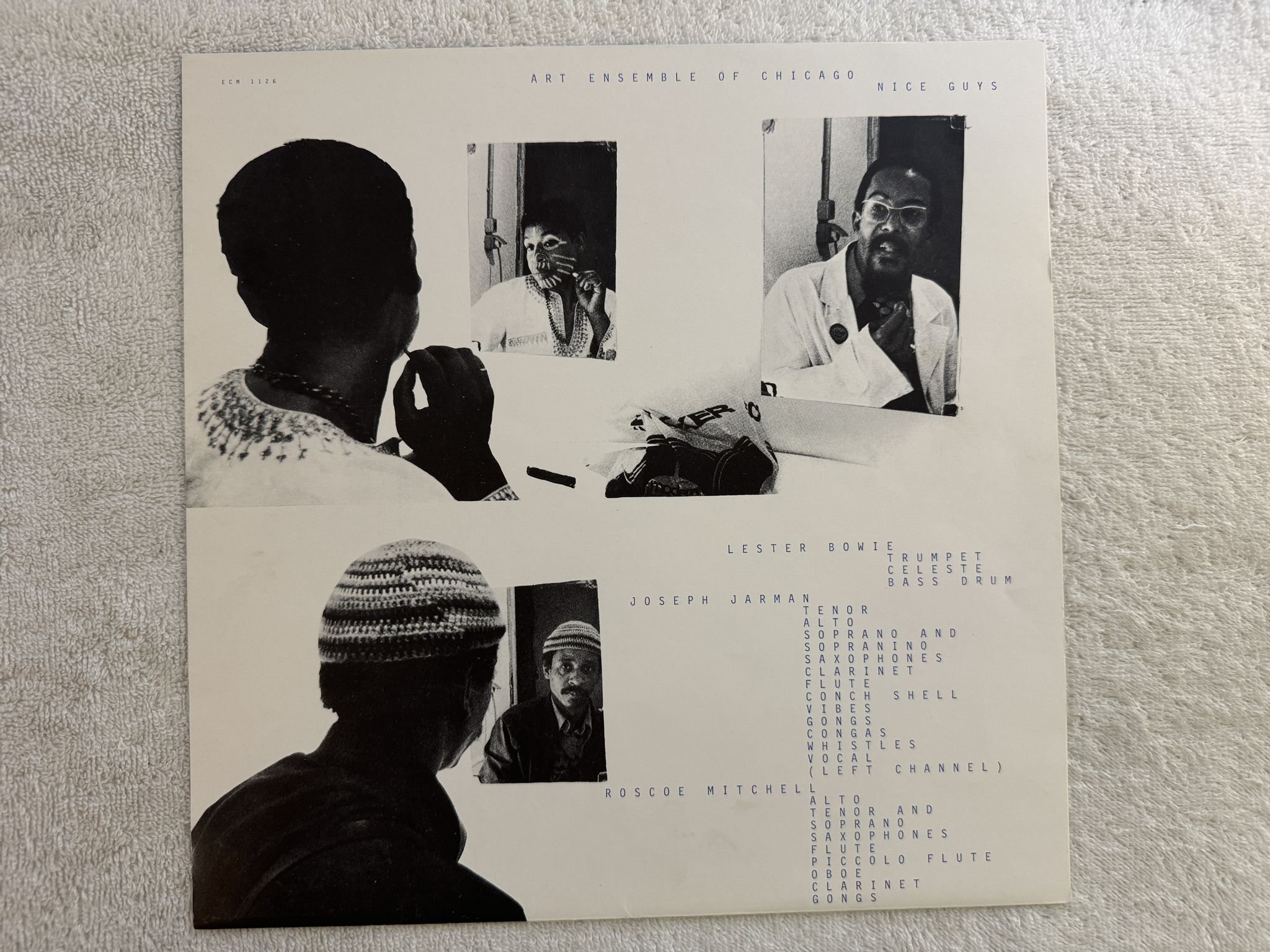 Omslagsbild för skivan THE ART ENSEMBLE OF CHICAGO Nice Guys LP -79 Ger ECM 1126