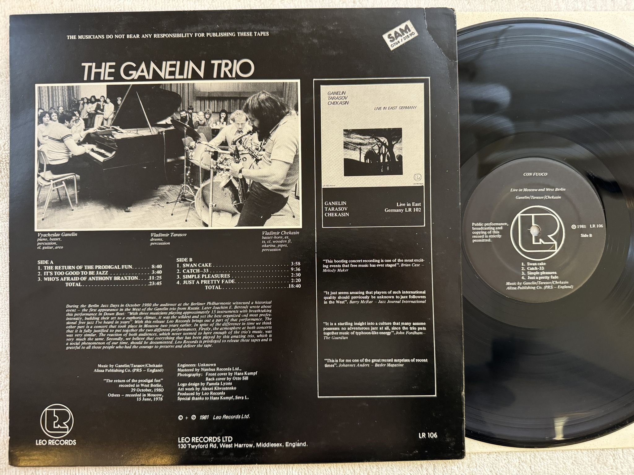 Omslagsbild för skivan Hopper / Dean / Tippett / Gallivan - cruel but fair LP -77 Norway COMPENDIUM