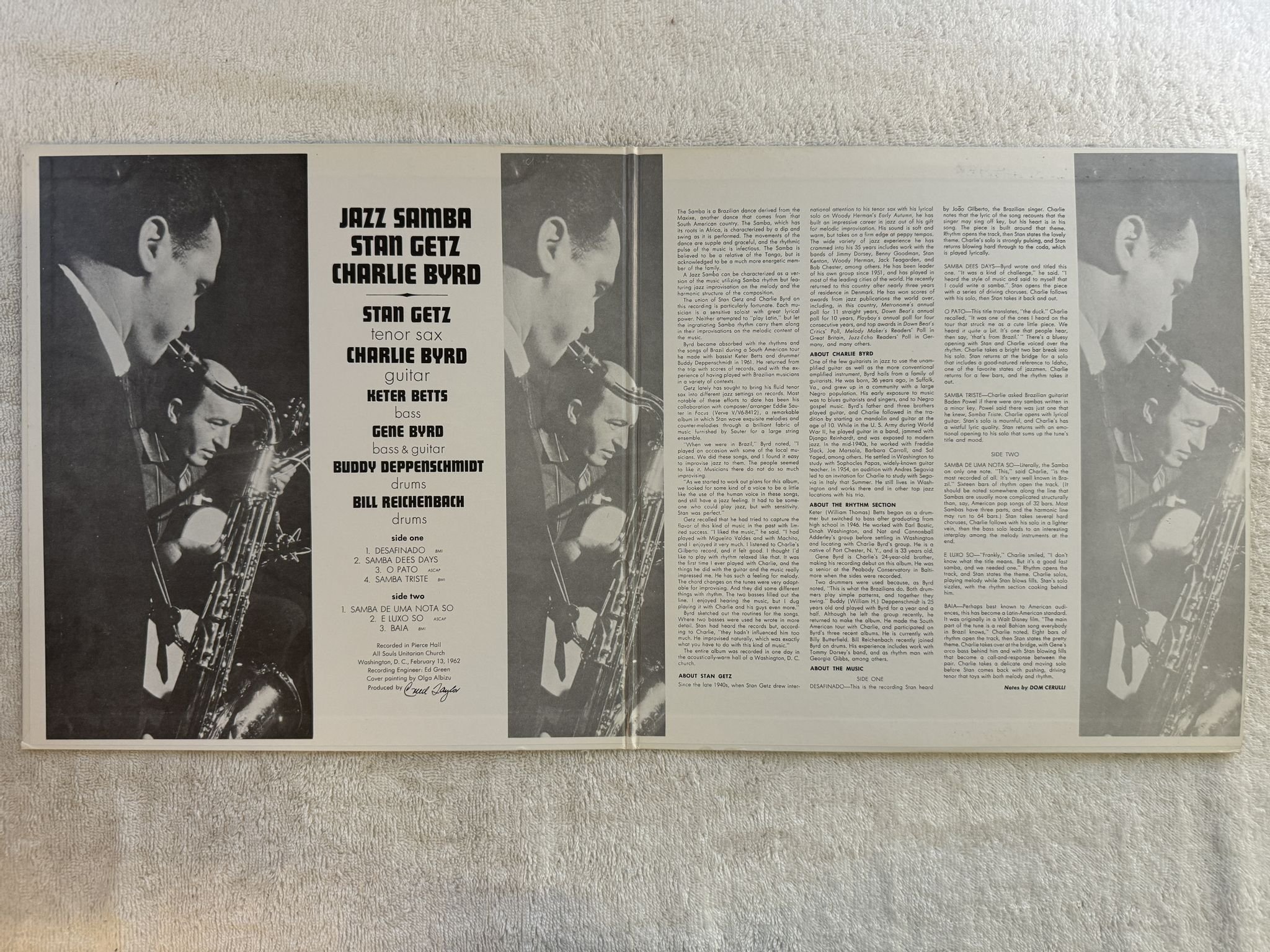 Omslagsbild för skivan STAN GETZ jazz samba LP re Japan VERVE MVS 2089