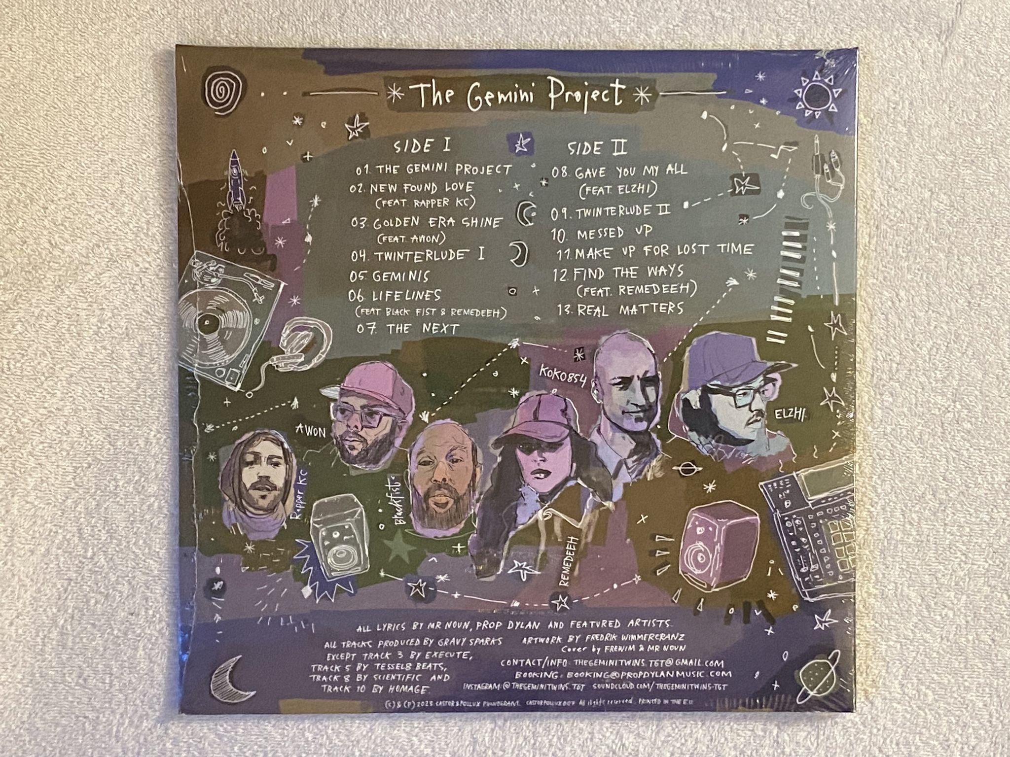 Omslagsbild för skivan THE GEMINI TWINS The Gemini Project LP 2023 Swe CASTORPOLLUX007