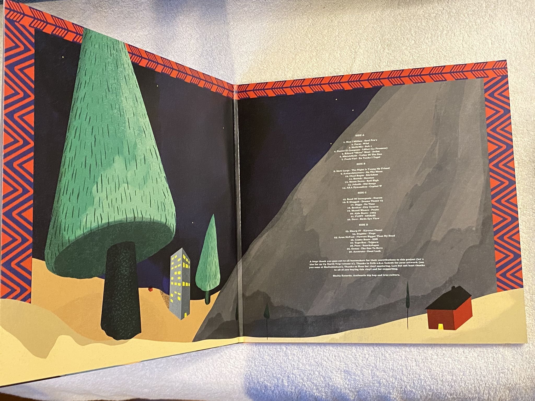 Omslagsbild för skivan V/A Up North Trip ( Beat Compilation Volume 1 ) 2xLP 2021 Swe SHELTA