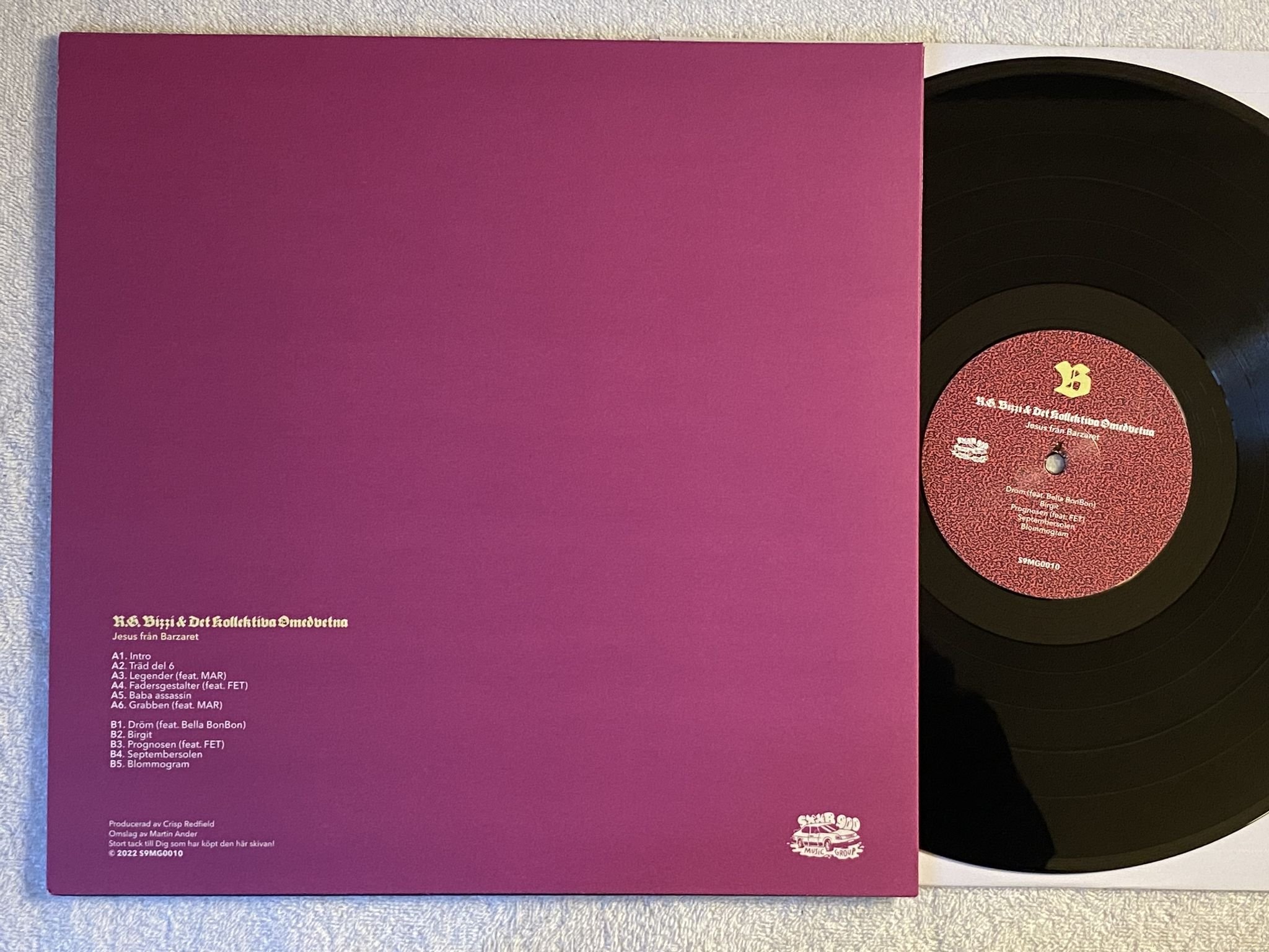 Omslagsbild för skivan R.G. Bizzi & Det Kollektiva Omedvetna – Jesus Från Barzaret LP 2022 S9MG0010