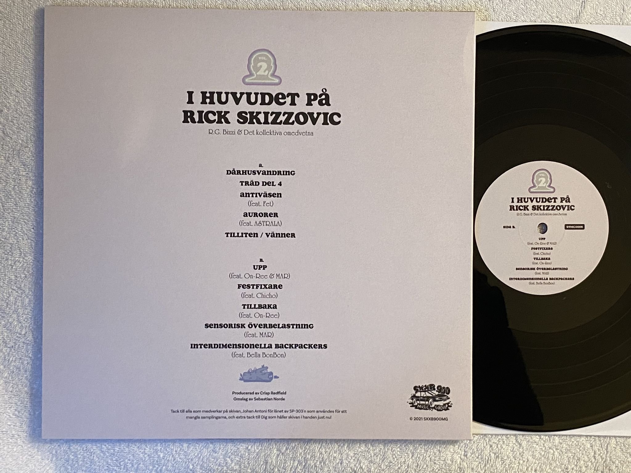 Omslagsbild för skivan R.G. Bizzi & Det Kollektiva Omedvetna – I Huvudet På Rick Skizzovic Vol. 2 LP