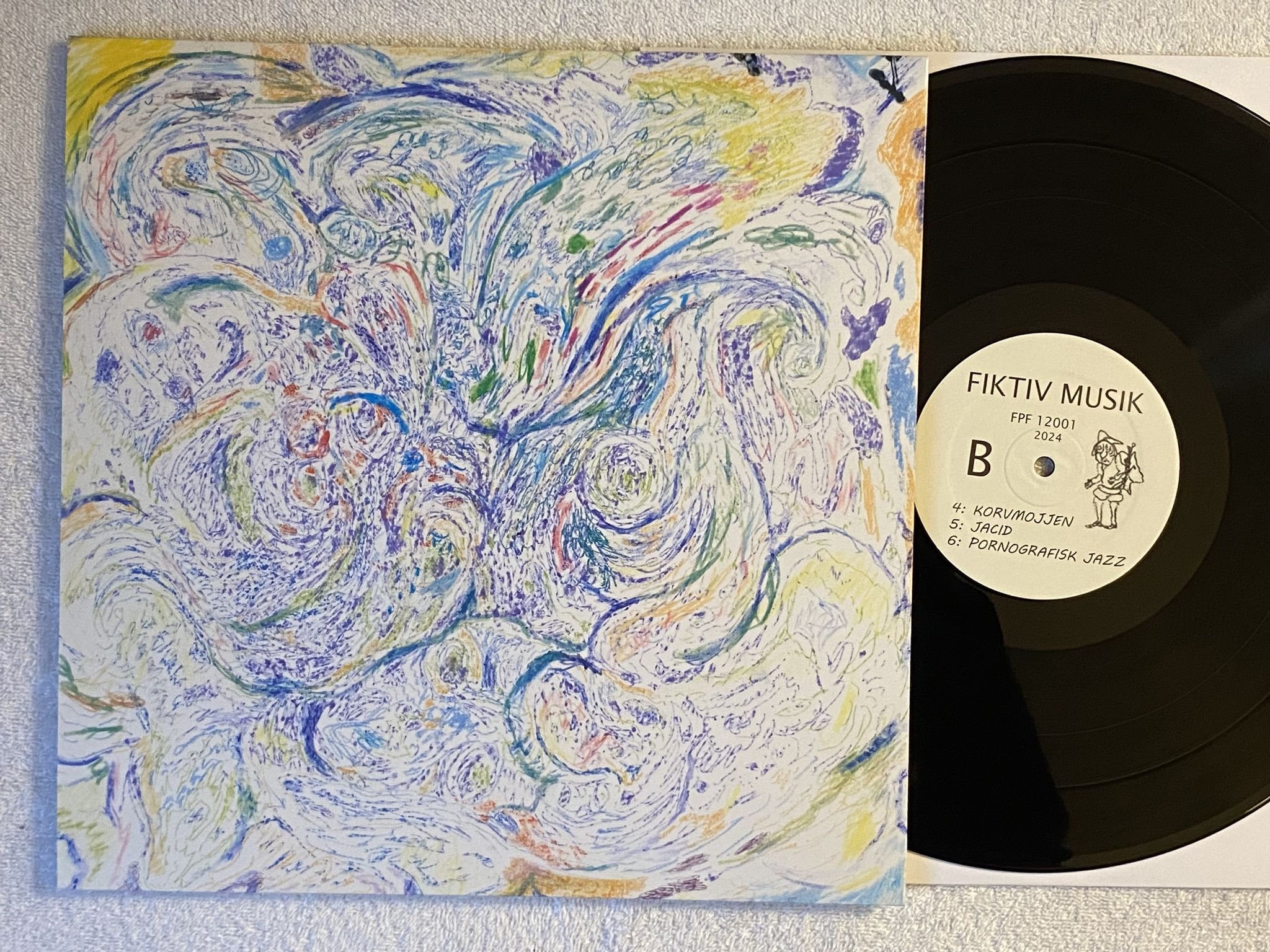 Omslagsbild för skivan FIKTIV MUSIK s/t LP 2024 Swe FÖRSLAG PÅ FÖRLAG FPF12001