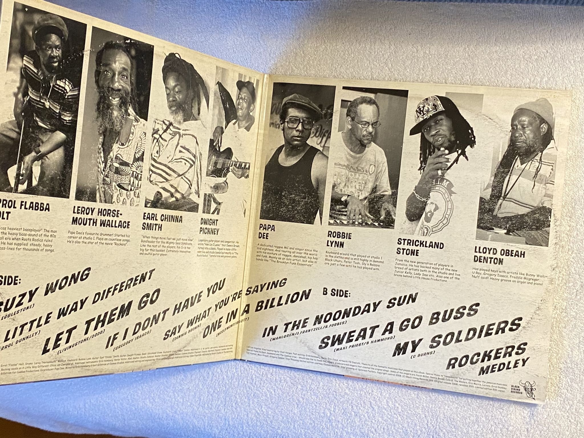 Omslagsbild för skivan PAPA DEE meets THe Jamaican Giants LP Swe BLACK VIKING BVR003