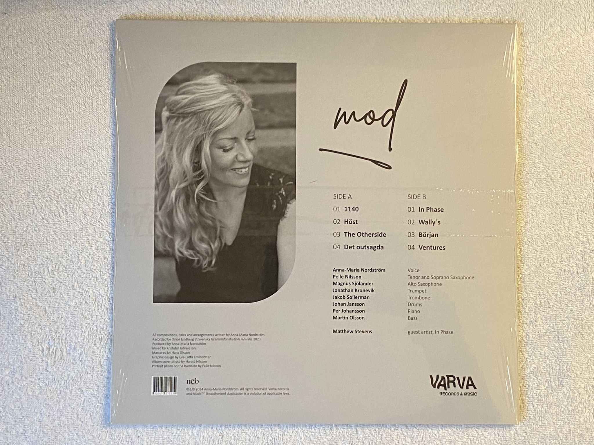 Omslagsbild för skivan ANNA-MARIA NORDSTRÖM mod LP 2024 VARVA *** FEMALE JAZZ VOCALS ***