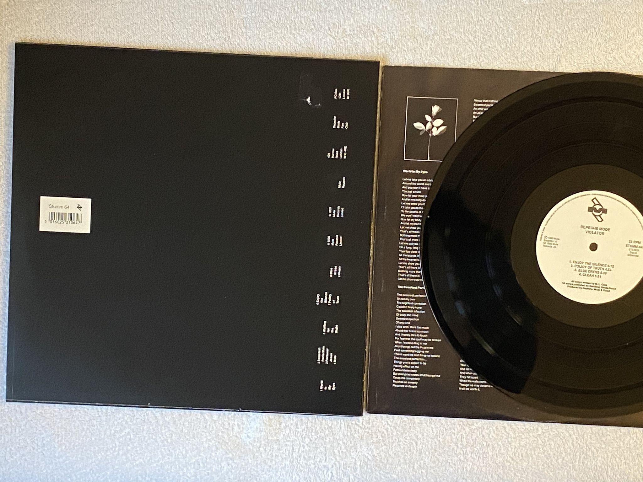 Omslagsbild för skivan DEPECHE MODE violator LP -90 ncb MUTE STUMM-64