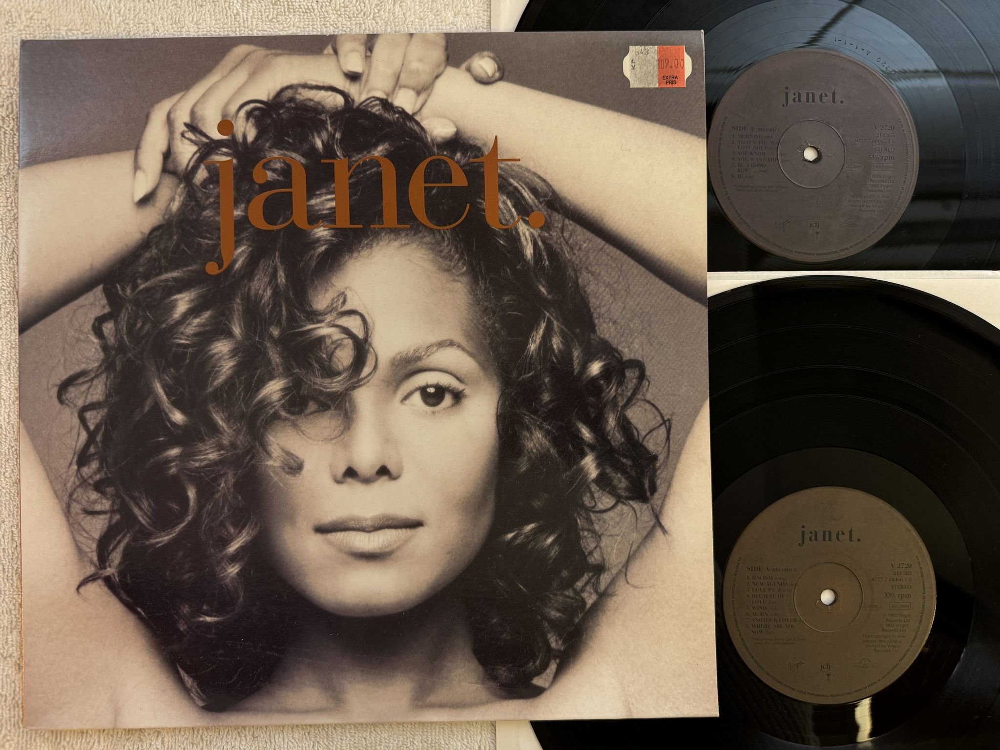 Omslagsbild för skivan JANET JACKSON Janet 2xLP -93 VIRGIN 077778782513