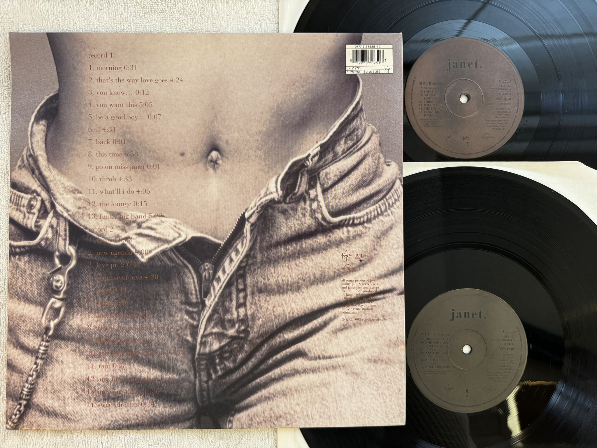 Omslagsbild för skivan JANET JACKSON Janet 2xLP -93 VIRGIN 077778782513