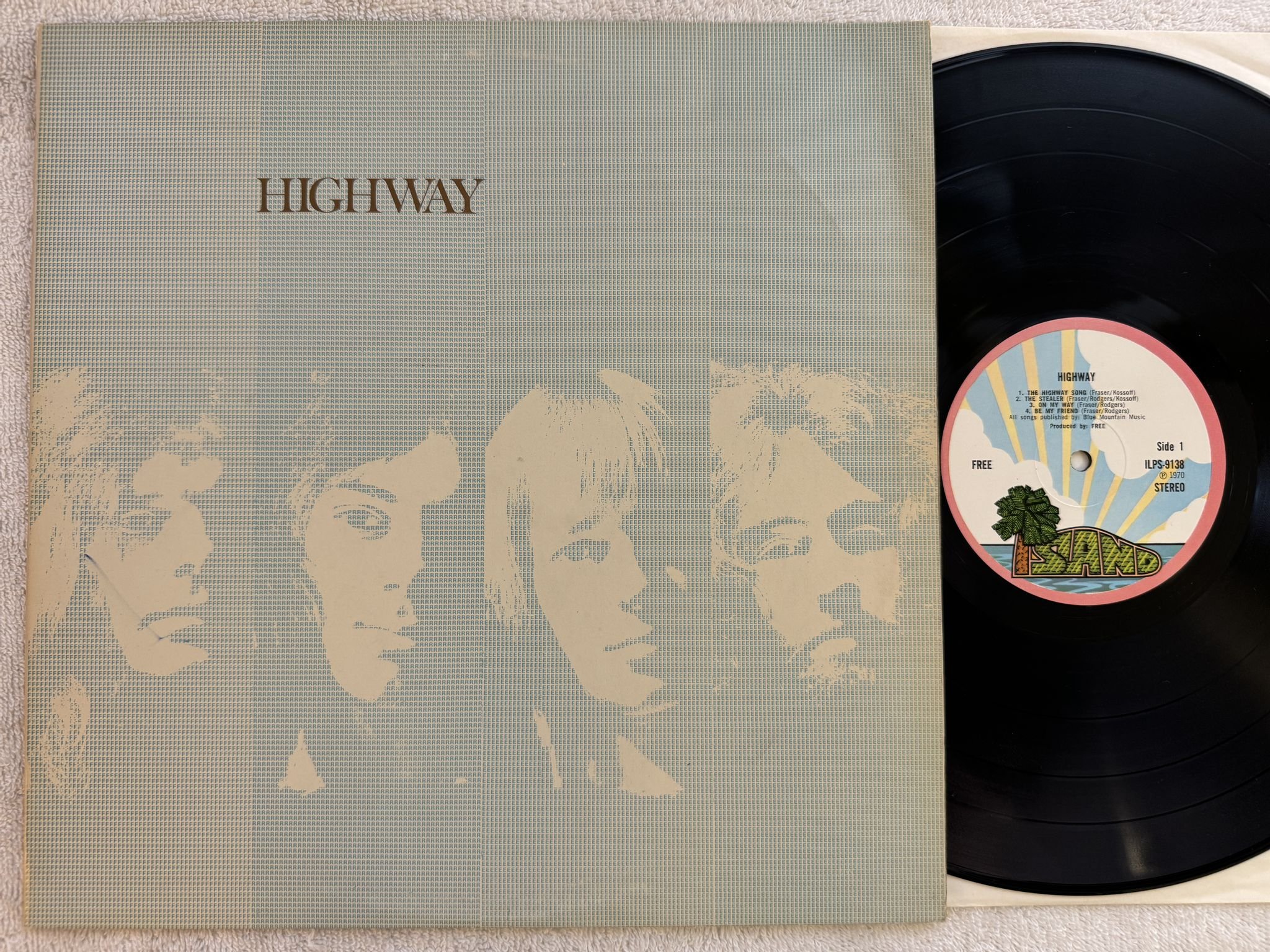 Omslagsbild för skivan HIGHWAY free LP -70 UK ISLAND ILPS 9138