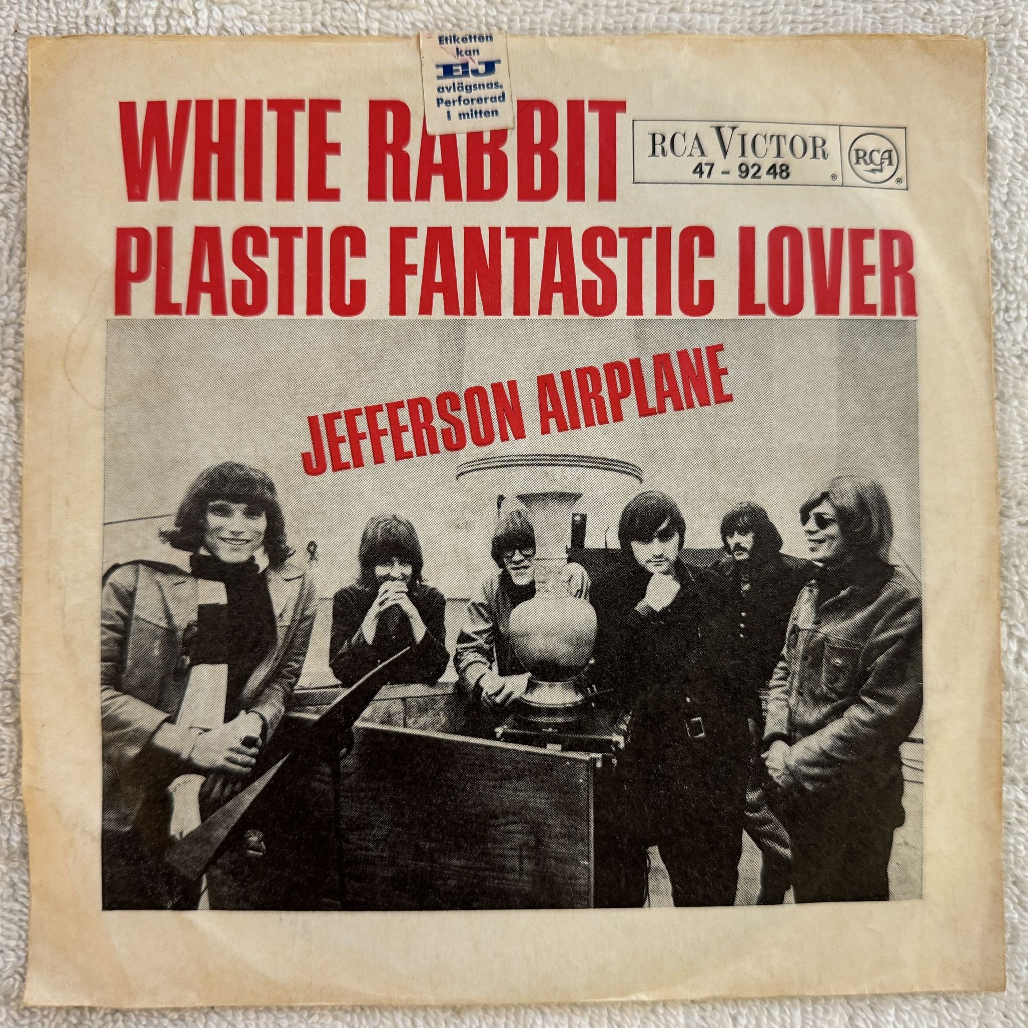 Omslagsbild för skivan Jefferson airplane - white rabbit LP -67 Ger RCA 47-9248
