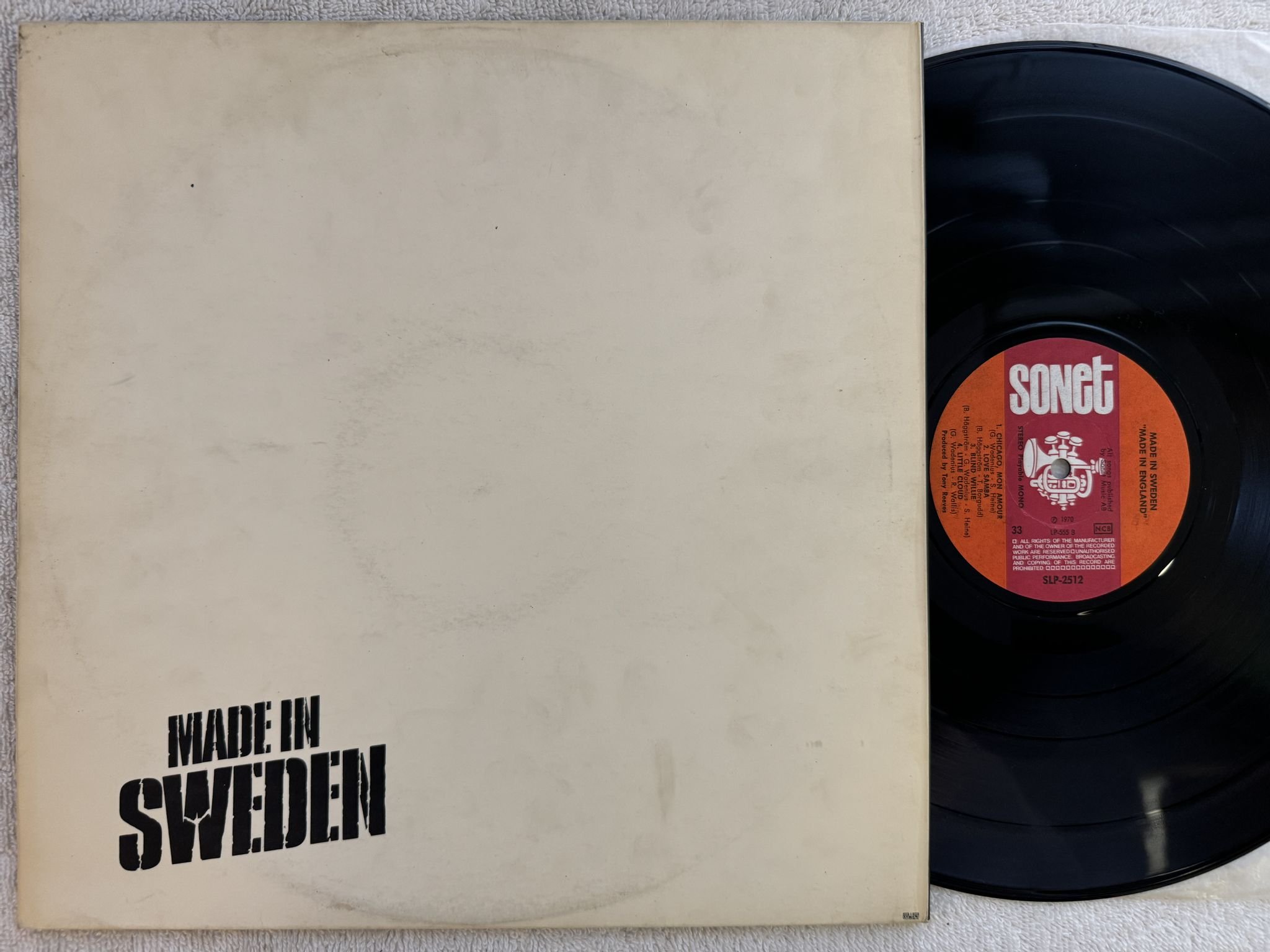 Omslagsbild för skivan MADE IN SWEDEN made in england LP -70 Swe SONET SLP 2512