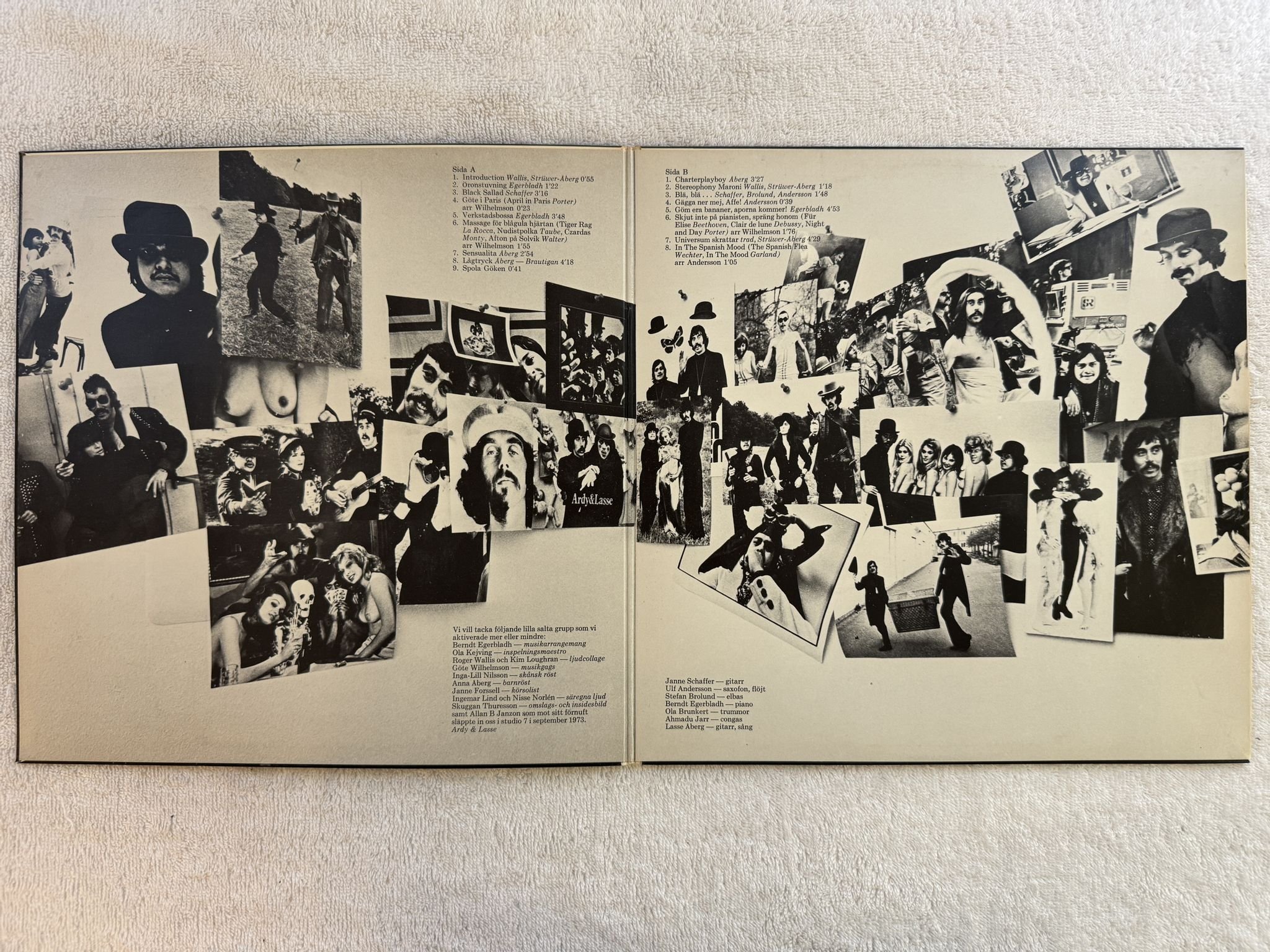 Omslagsbild för skivan ARDY STRÜWER & LASSE ÅBERG Ardy & Lasses Öronpaj LP -73 Swe SR RHLP 1209
