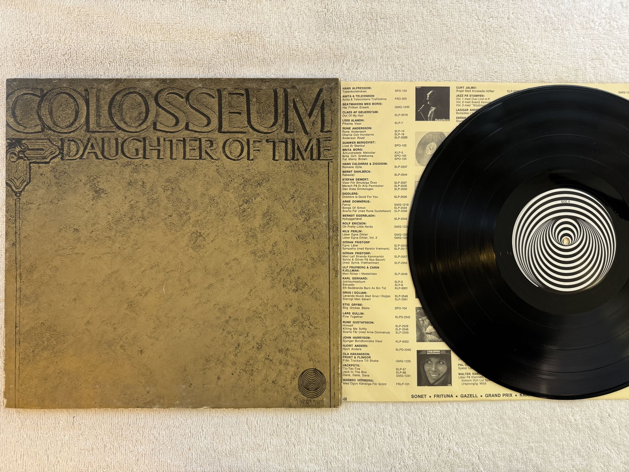 Omslagsbild för skivan COLOSSEUM daughter of time LP -70 UK VERTIGO swirl 6360017