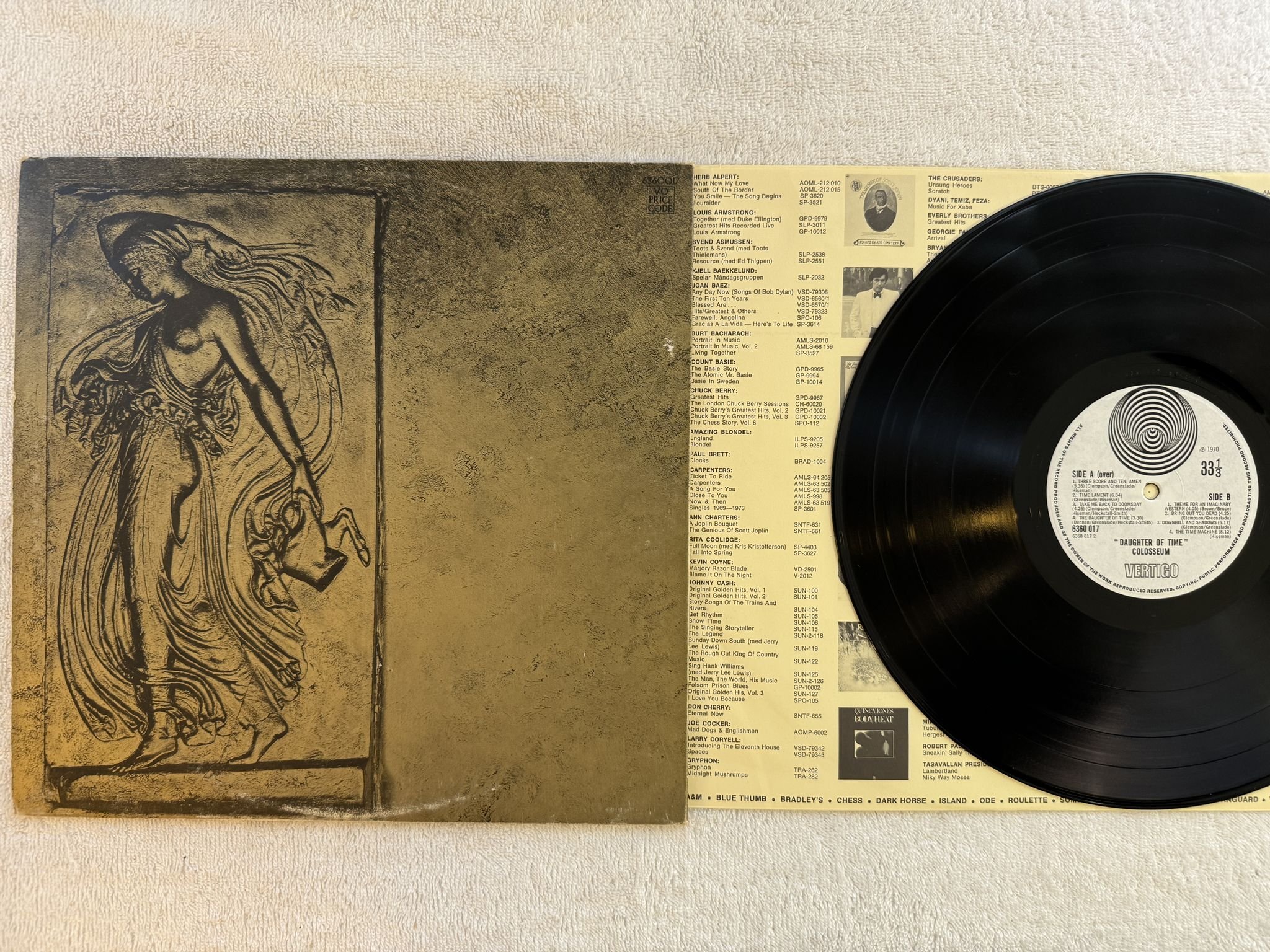 Omslagsbild för skivan COLOSSEUM daughter of time LP -70 UK VERTIGO swirl 6360017