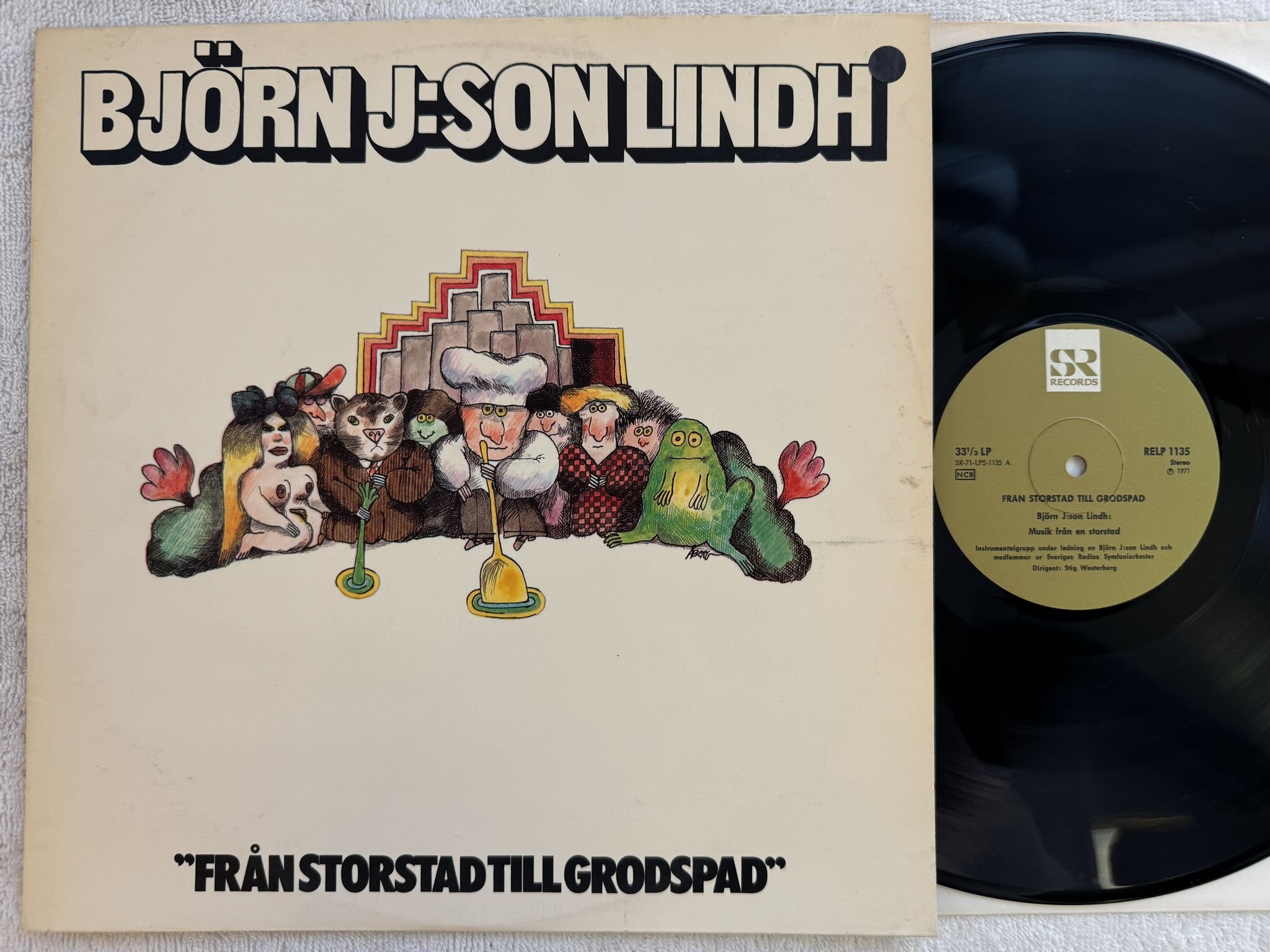 Omslagsbild för skivan BJÖRN J:SON LINDH från storstad till grodspad LP -71 Swe SR RELP 1135 * FUNKY *