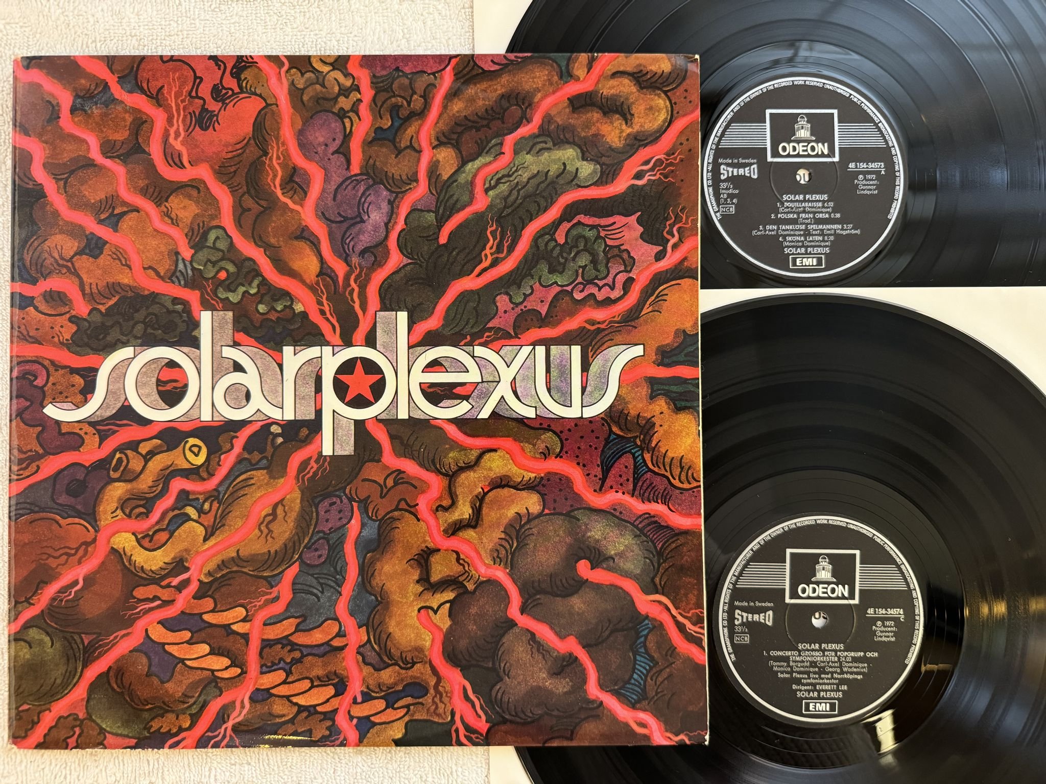 Omslagsbild för skivan SOLAR PLEXUS s/t 2xLP -72 Swe ODEON 4E 154-34573/4 *** JAZZ PROG ***