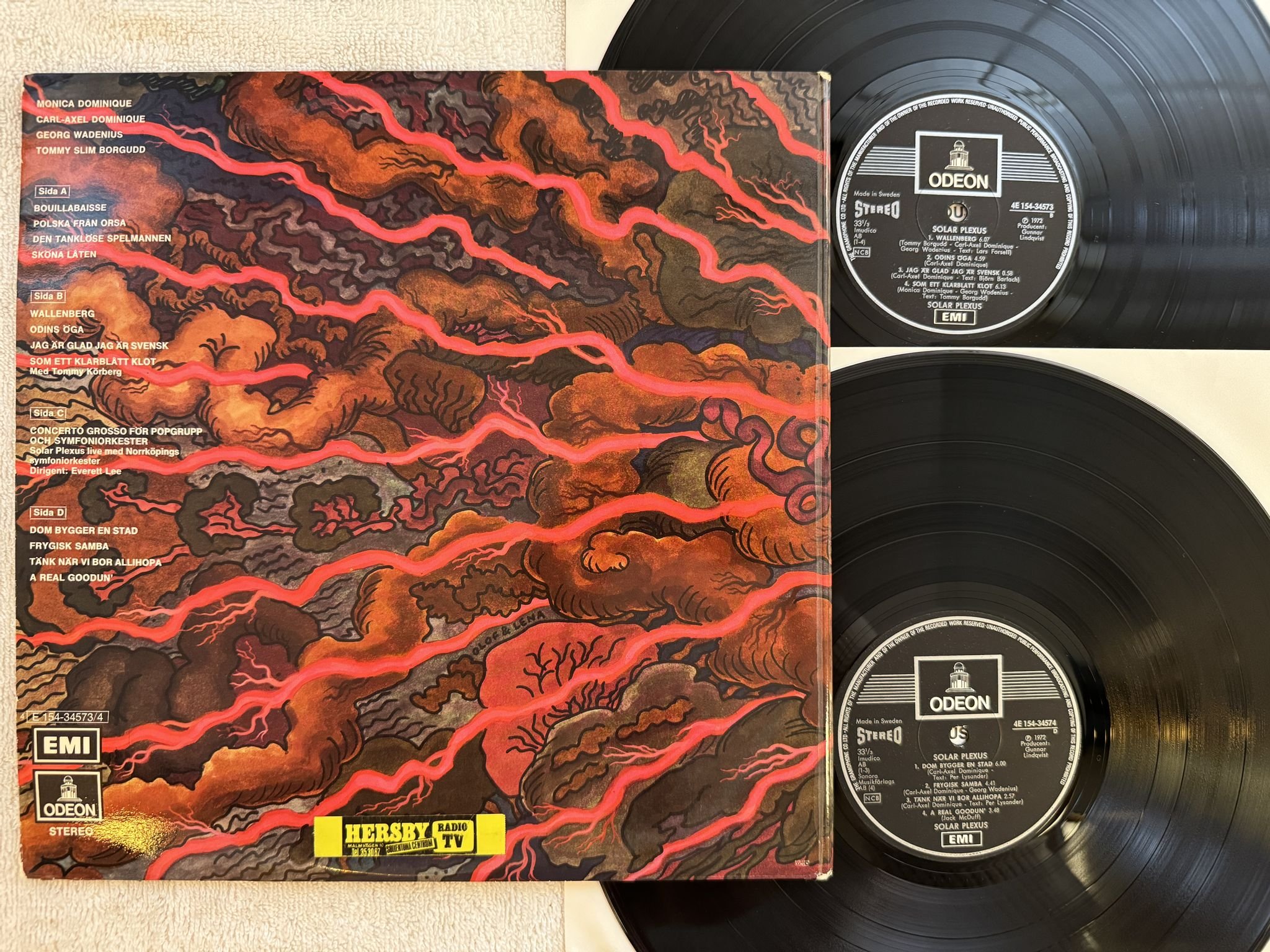 Omslagsbild för skivan SOLAR PLEXUS s/t 2xLP -72 Swe ODEON 4E 154-34573/4 *** JAZZ PROG ***