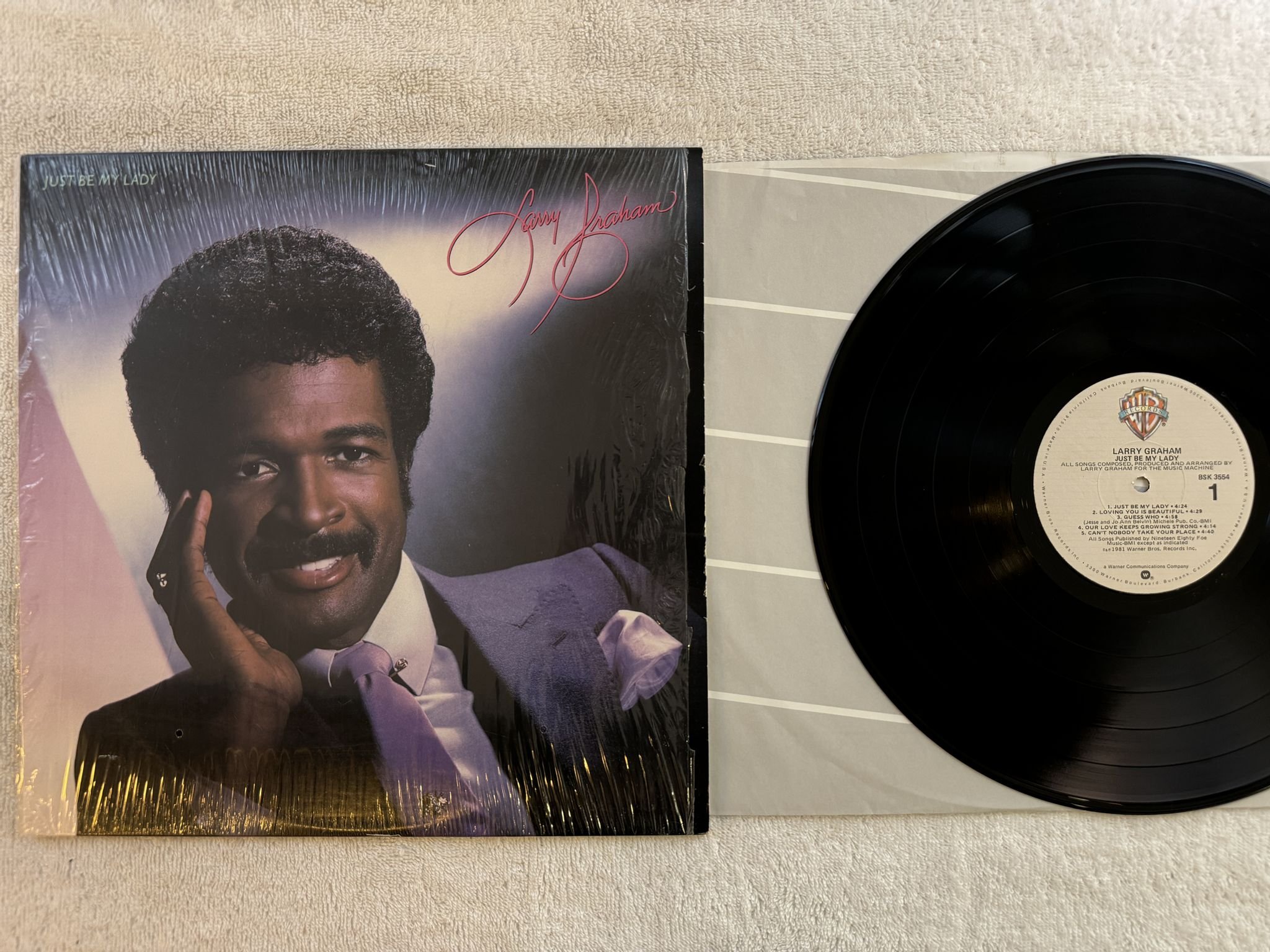 Omslagsbild för skivan LARRY GRAHAM just be my lady LP -81 US WARNER BSK 3554