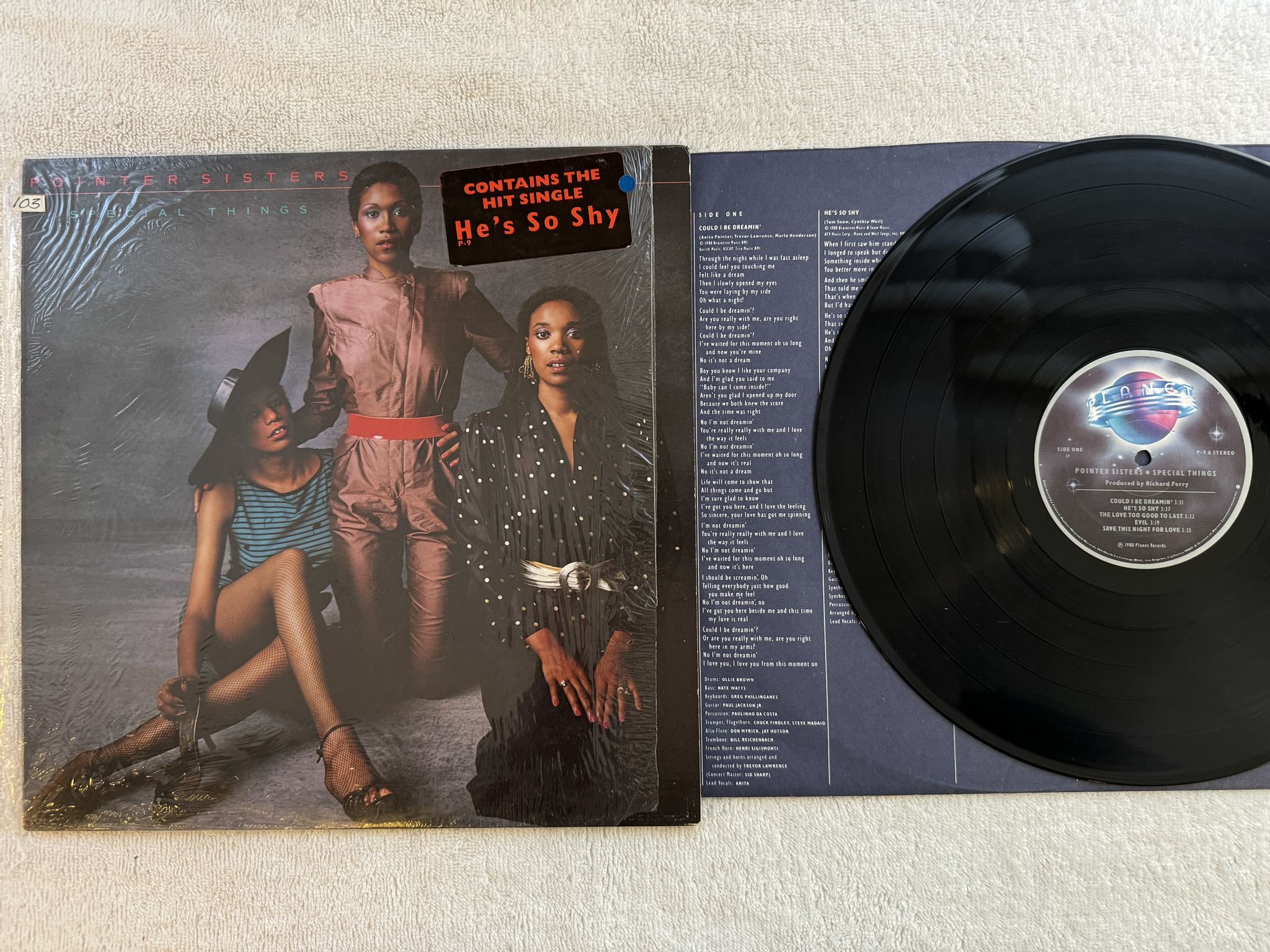 Omslagsbild för skivan POINTER SISTERS special thanks LP -80 US PLANET P-P