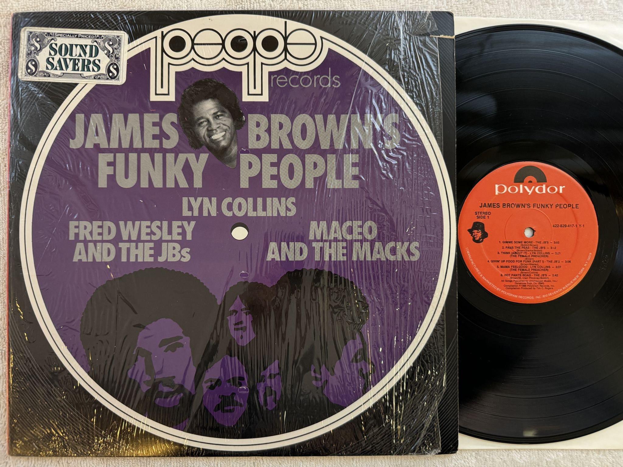 Omslagsbild för skivan JAMES BROWN 'S funky people LP -86 US POLYDOR 422 829 417-1 ** Funky Soul **