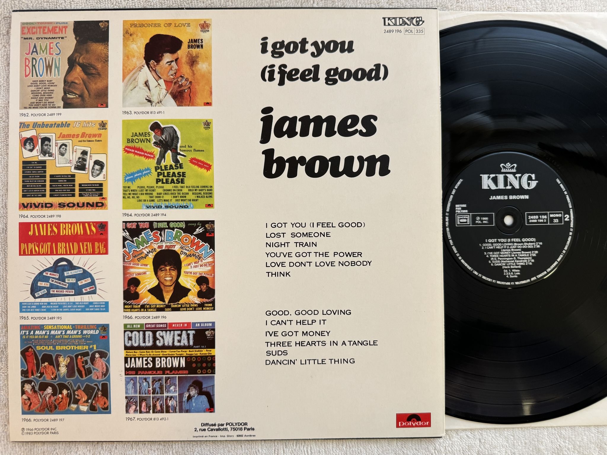 Omslagsbild för skivan JAMES BROWN I got you LP re Fra KING 2489 196