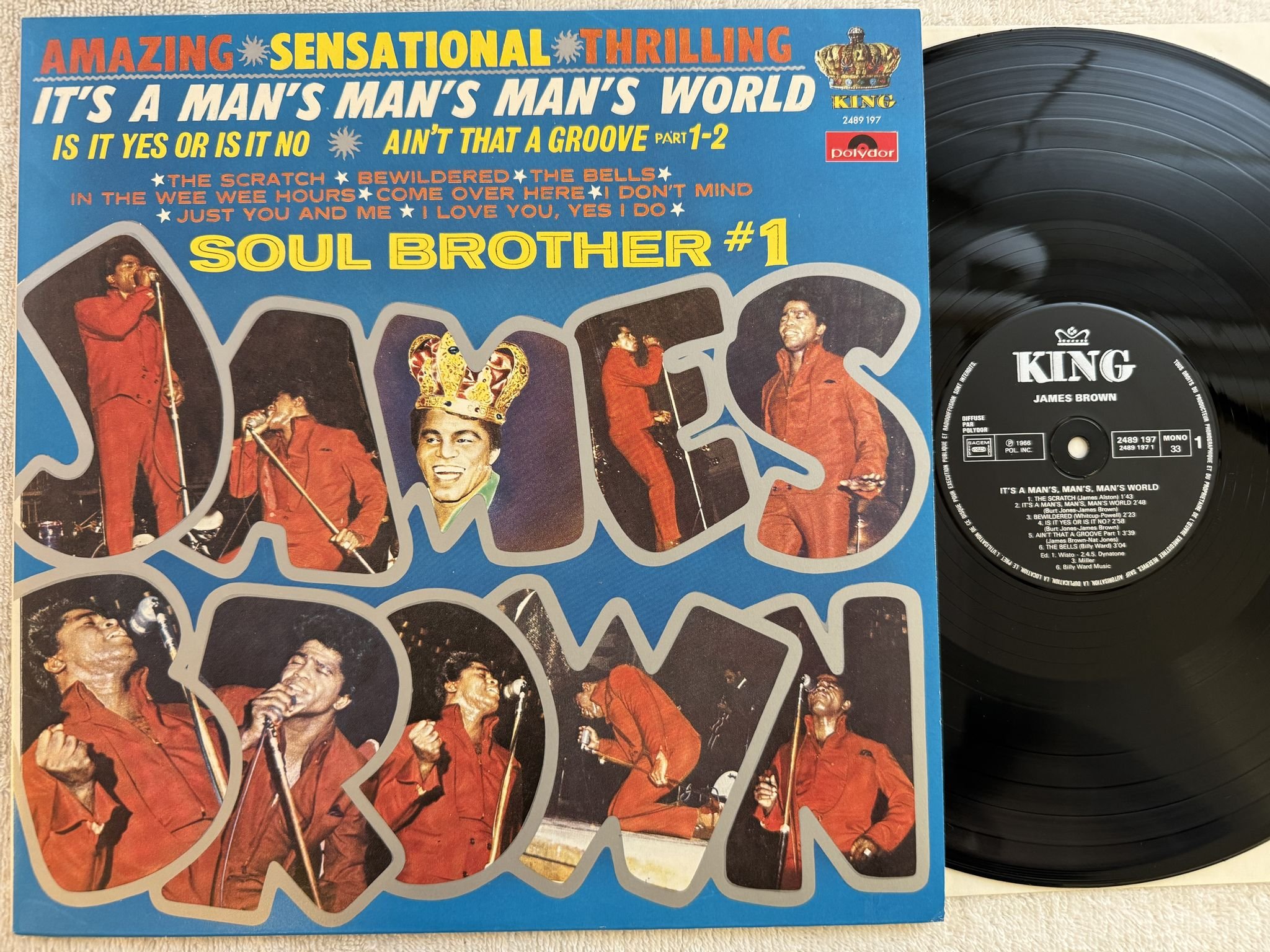 Omslagsbild för skivan JAMES BROWN it's a man's, man's man's world LP re Fra KING 2489 197