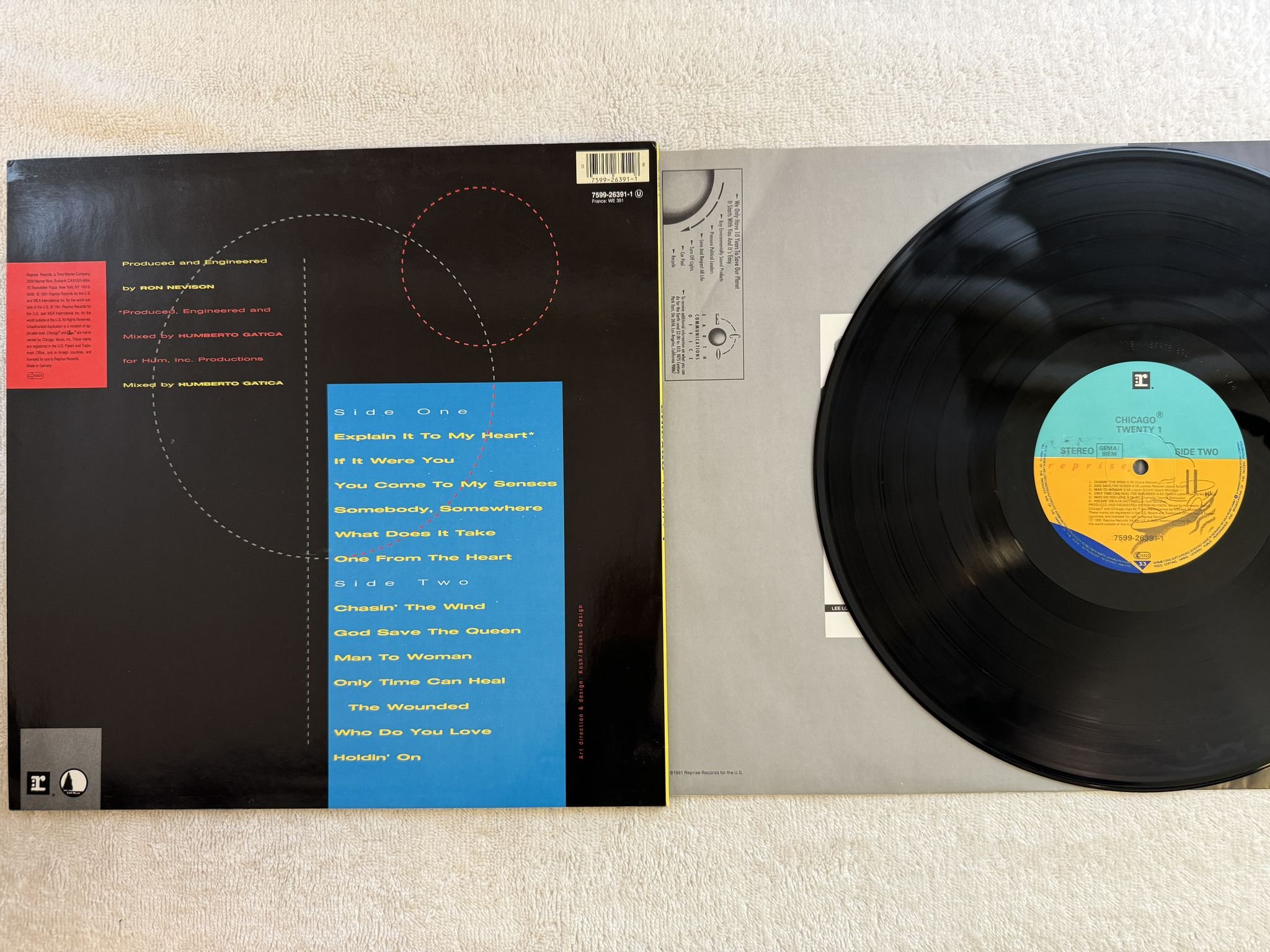 Omslagsbild för skivan CHICAGO Twenty 1 LP -91 REPRISE 7599-26391-1