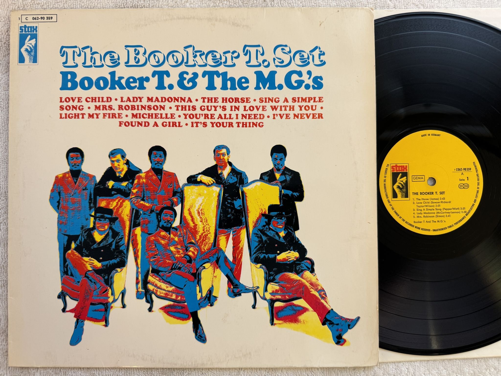 Omslagsbild för skivan BOOKER T & THE MG'S the booker t set LP Ger STAX 1C 062 90359