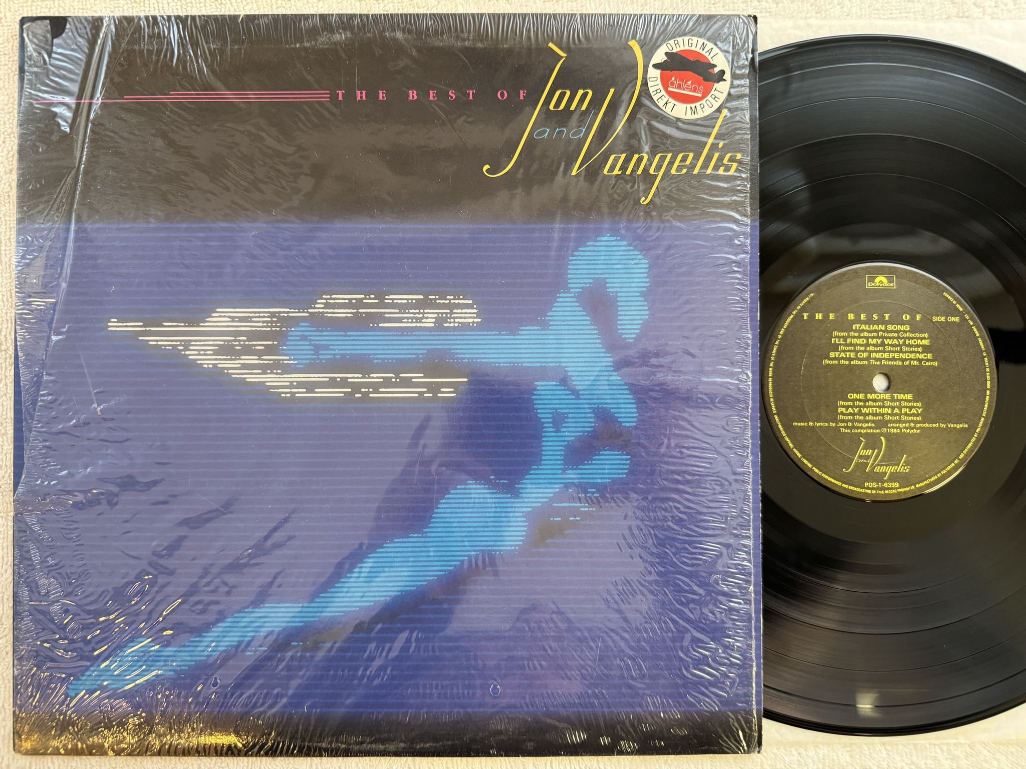 Omslagsbild för skivan VANGELIS the best of LP -84 polydor PDS-1 6399