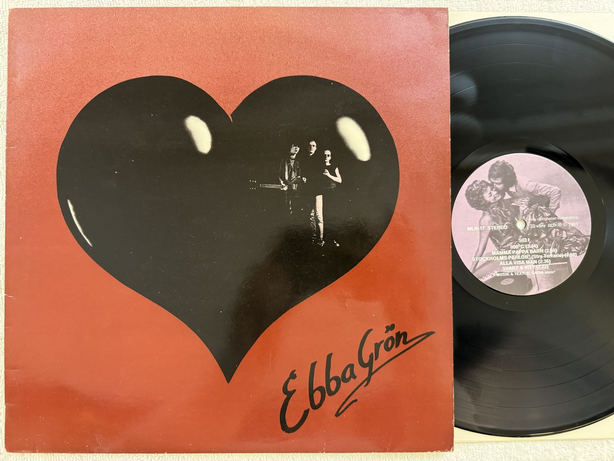 Omslagsbild för skivan EBBA GRÖN kärlek & uppror LP -81 Swe MISTLUR MLR-17