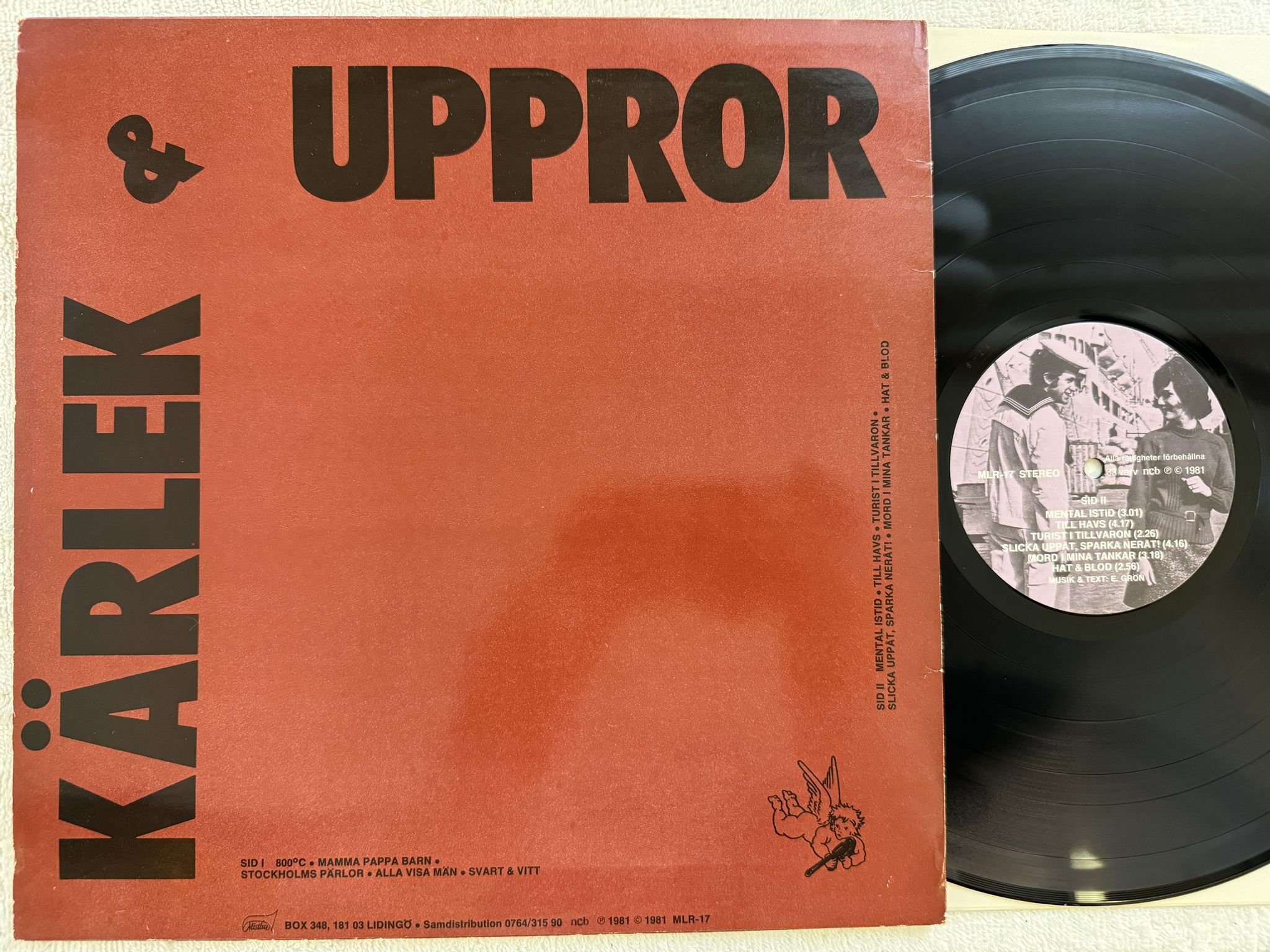 Omslagsbild för skivan EBBA GRÖN kärlek & uppror LP -81 Swe MISTLUR MLR-17