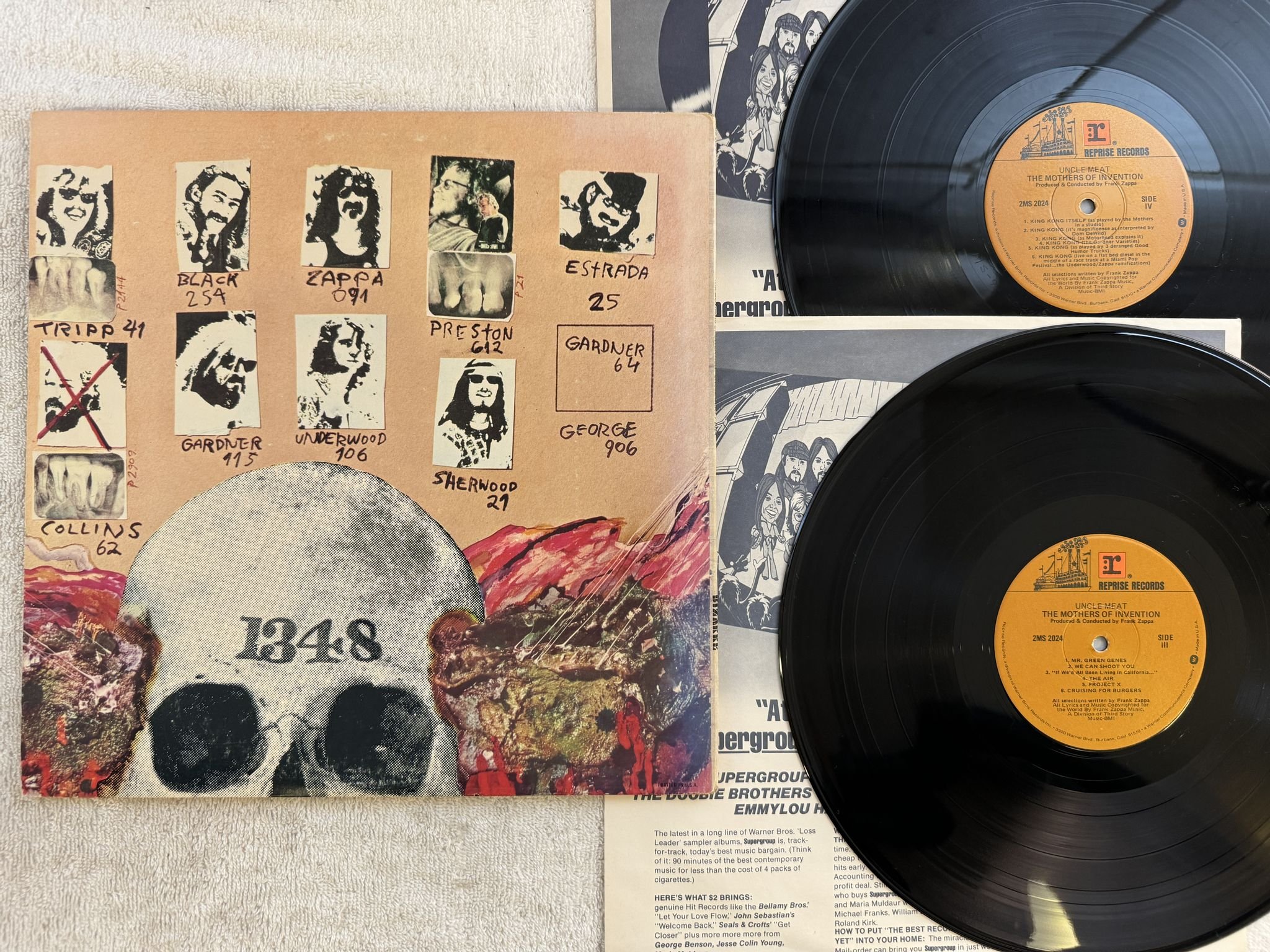 Omslagsbild för skivan THE MOTHERS OF INVENTION uncle meat 2xLP US REPRISE 2MS 2024