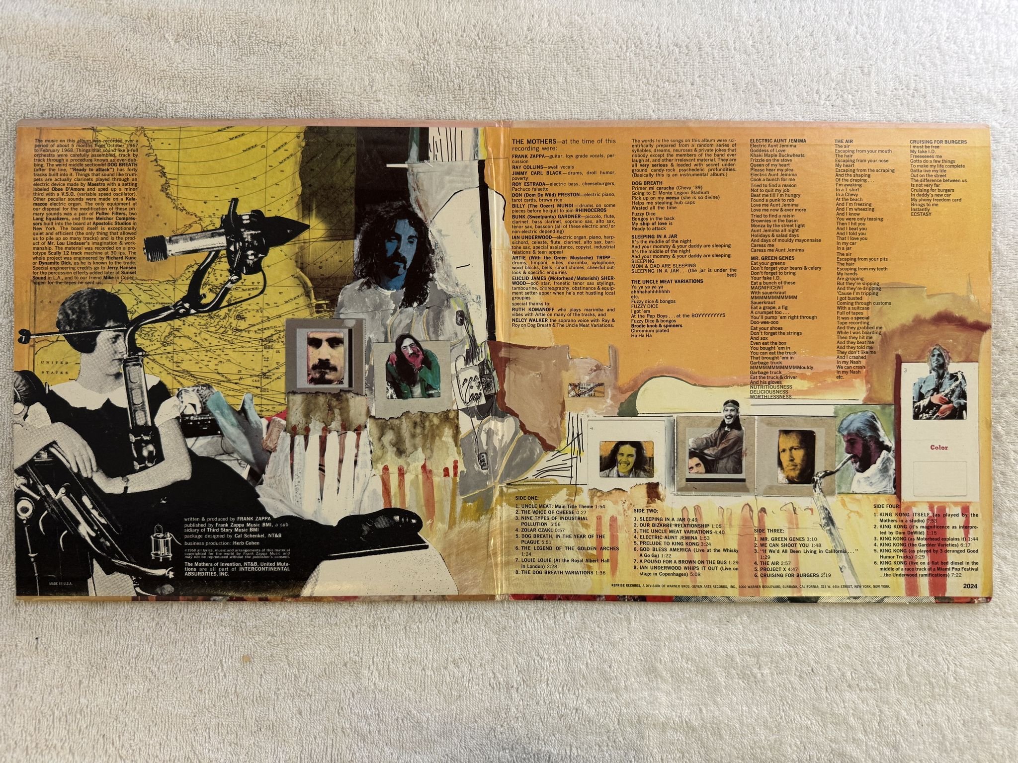 Omslagsbild för skivan THE MOTHERS OF INVENTION uncle meat 2xLP US REPRISE 2MS 2024