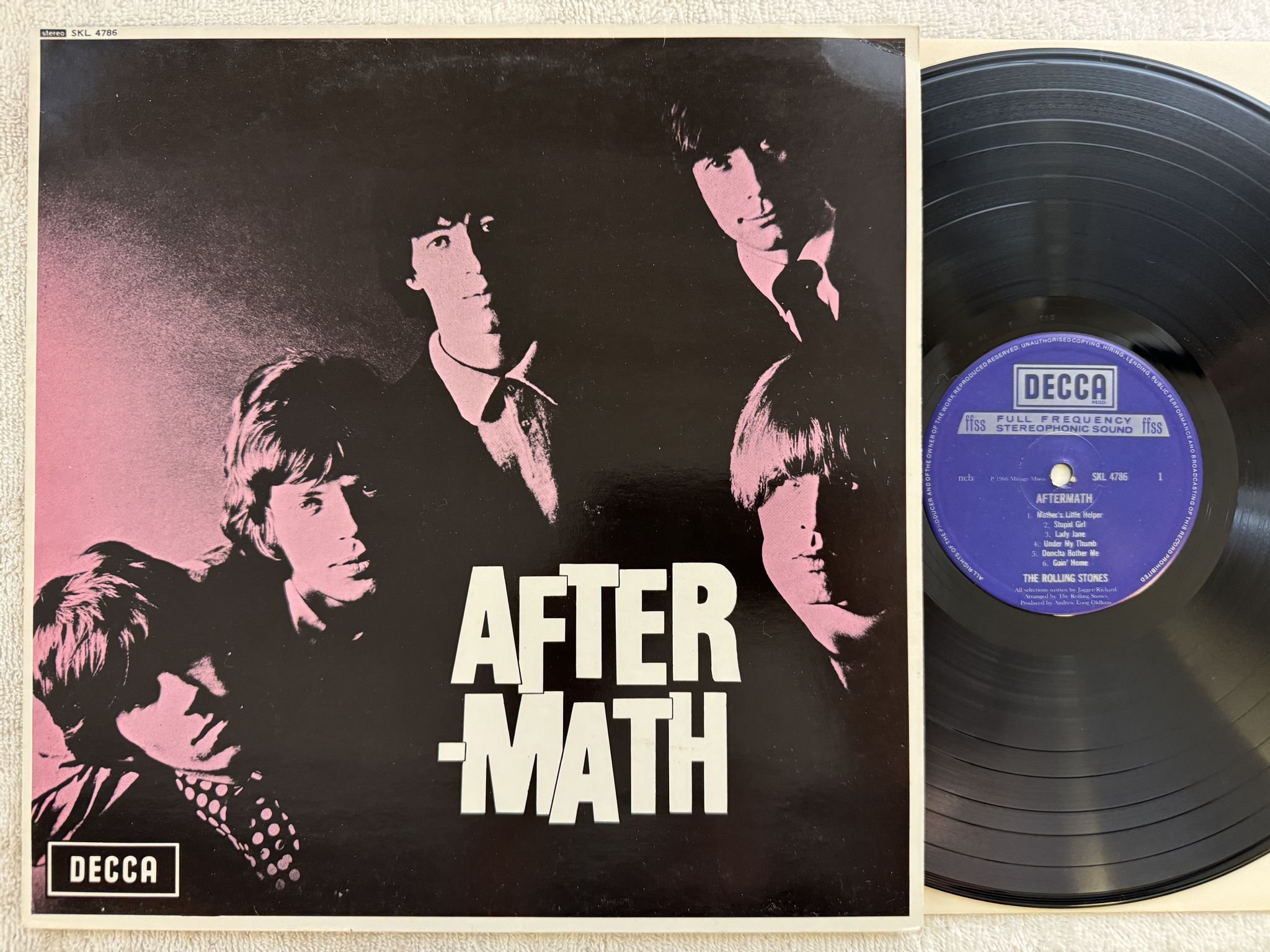 Omslagsbild för skivan THE ROLLING STONES aftermath LP re ncb DECCA SKL 4786