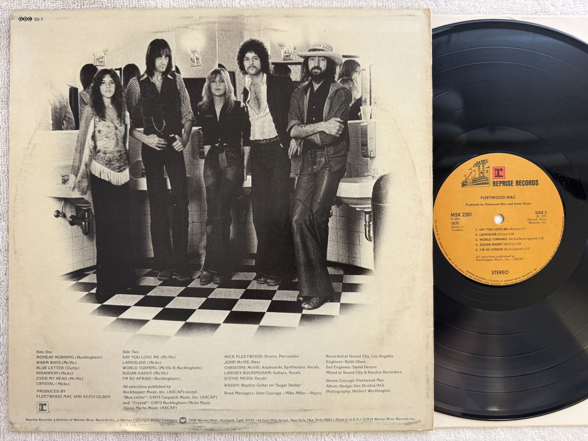 Omslagsbild för skivan FLEETWOOD MAC s/t LP -75 ncb REPRISE MSK 2281