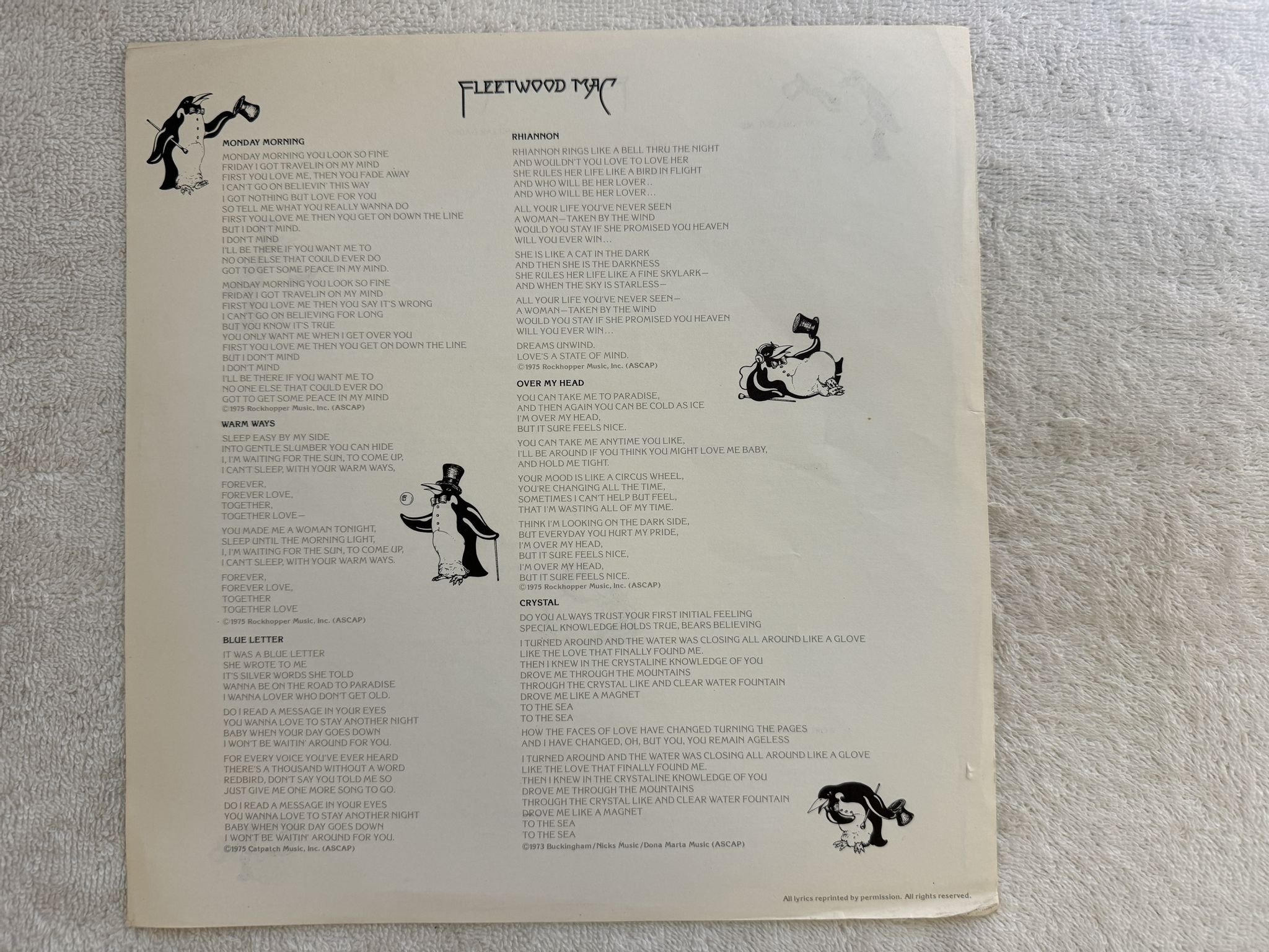 Omslagsbild för skivan FLEETWOOD MAC s/t LP -75 ncb REPRISE MSK 2281