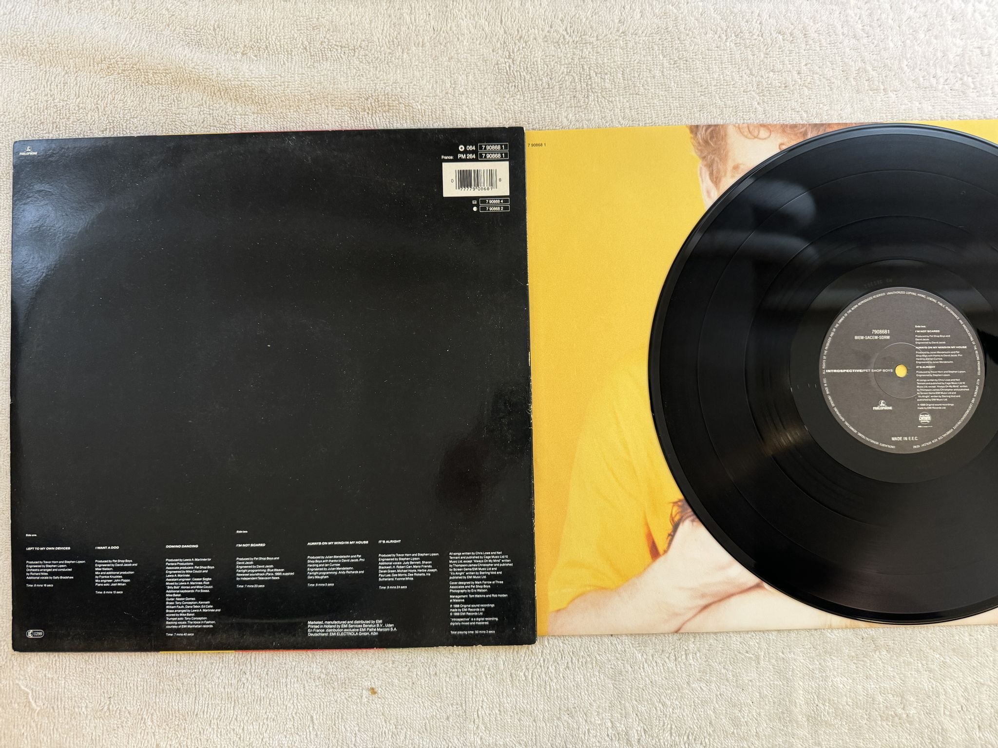 Omslagsbild för skivan PET SHOP BOYS introspective LP -88 EEC PARLOPHONE 7908681