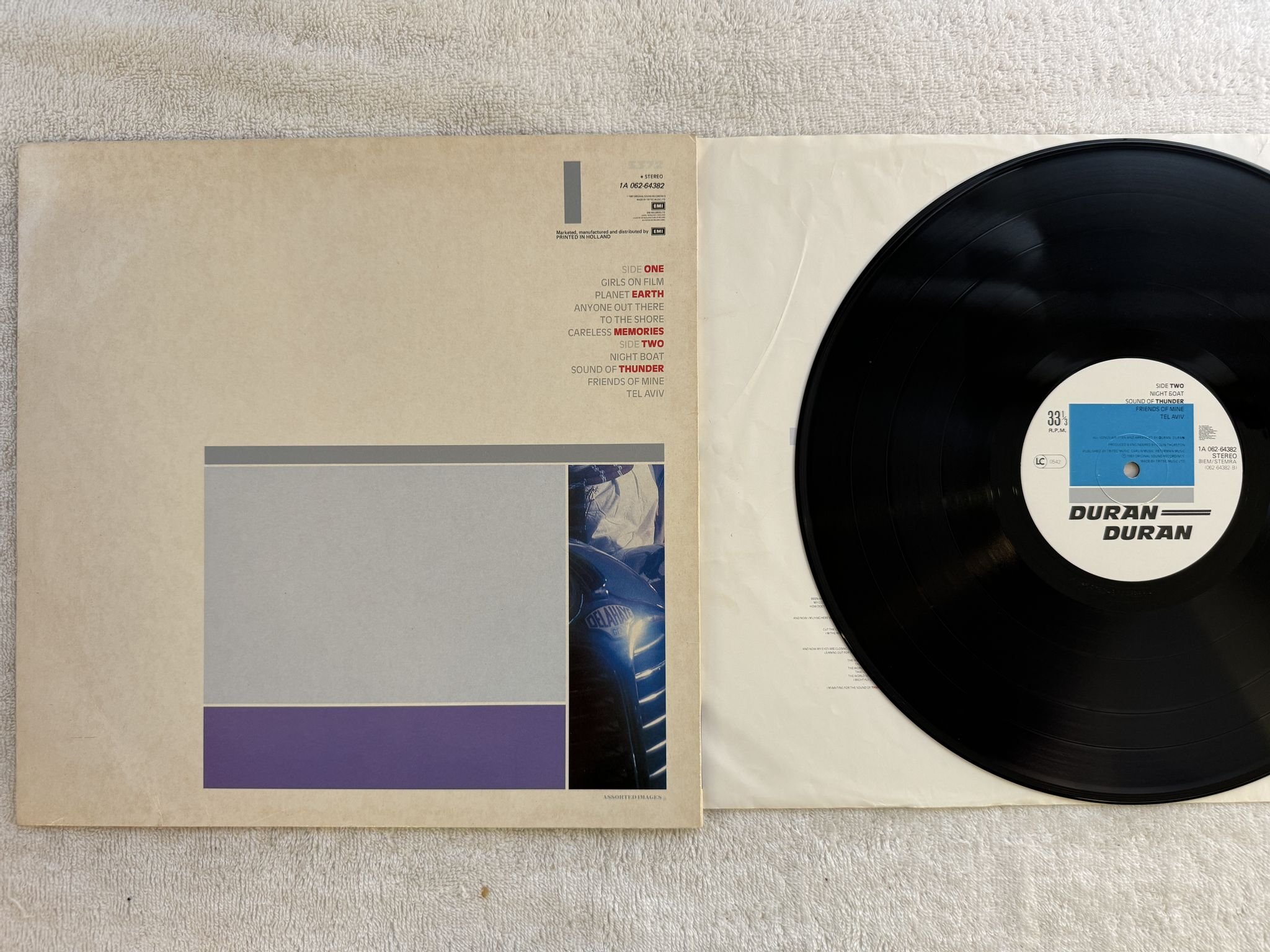Omslagsbild för skivan DURAN DURAN s/t LP -81 Hol EMI 1A 062-64382