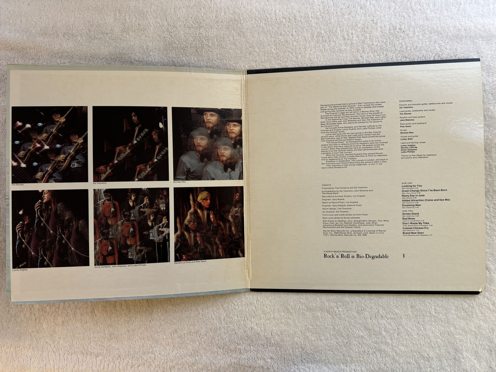 Omslagsbild för skivan STONEGROUND s/t LP -71 US WARNER BROS WS 1895