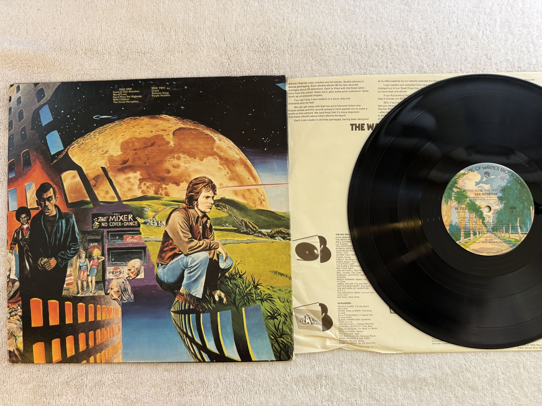 Omslagsbild för skivan VAN MORRISON hard nose the highway LP -73 US WARNER BS 2712