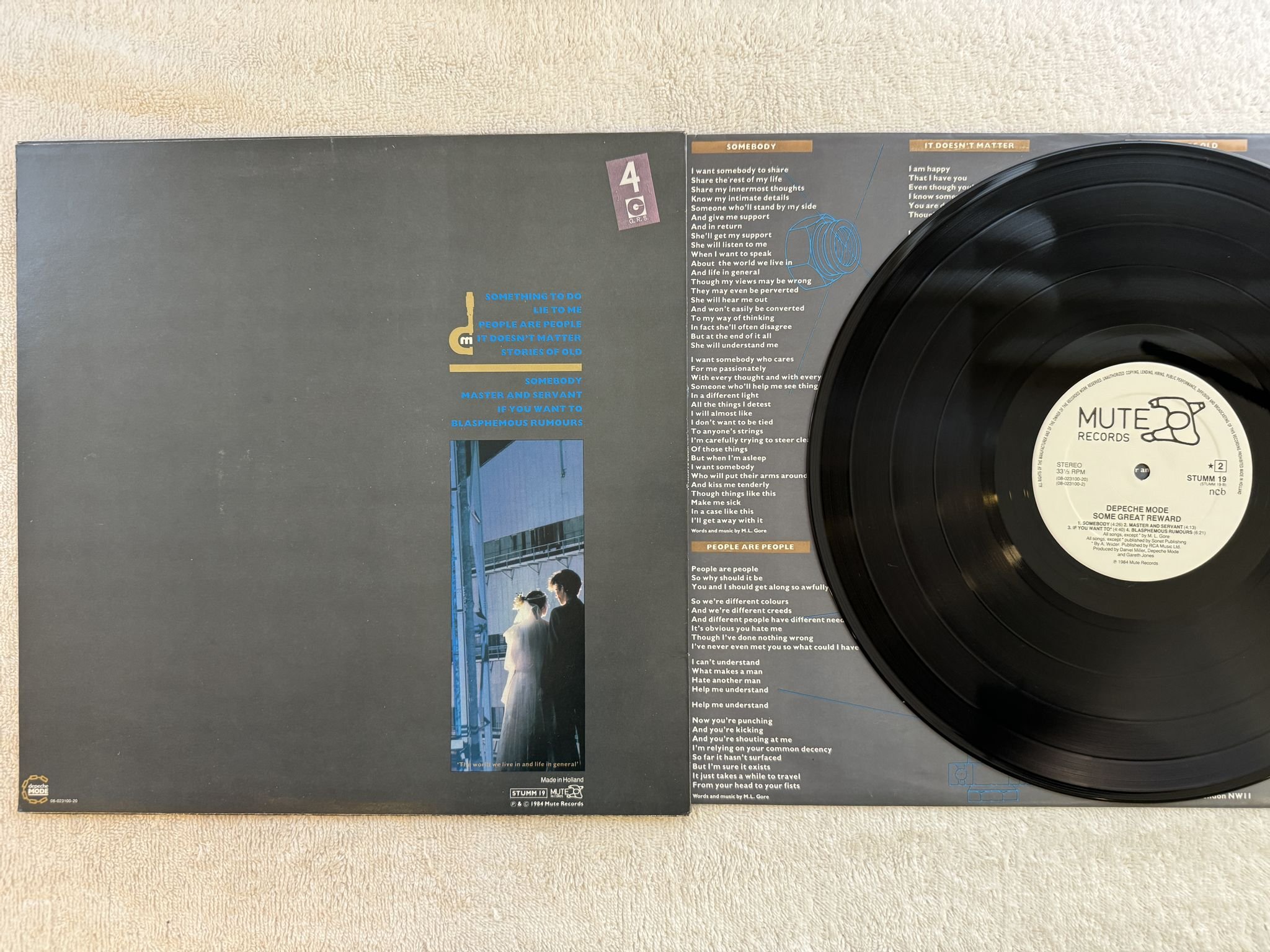 Omslagsbild för skivan DEPECHE MODE some great award LP -84 ncb MUTE STUMM 19
