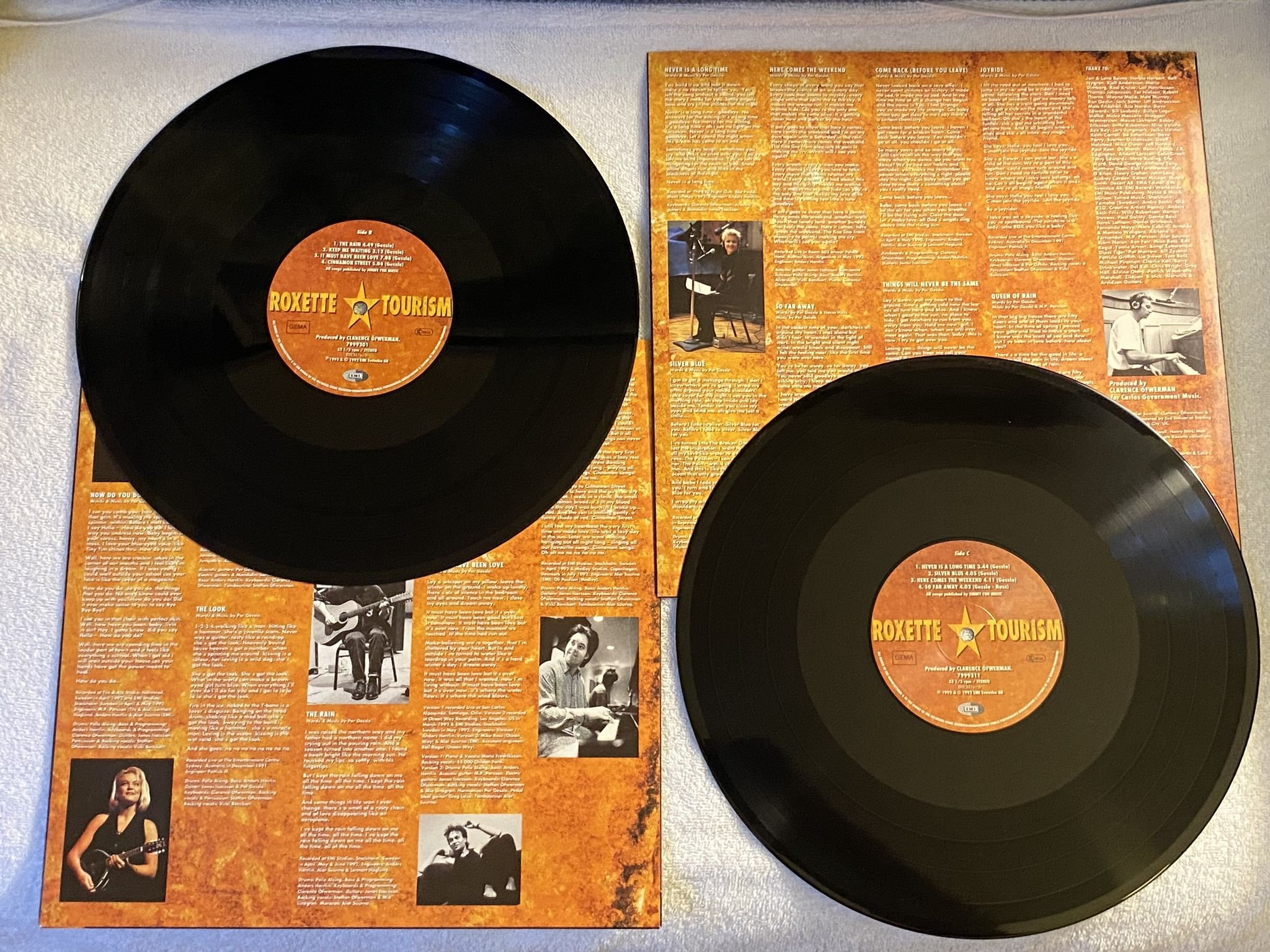 Omslagsbild för skivan ROXETTE tourism 2xLP -92 EMI 7999311