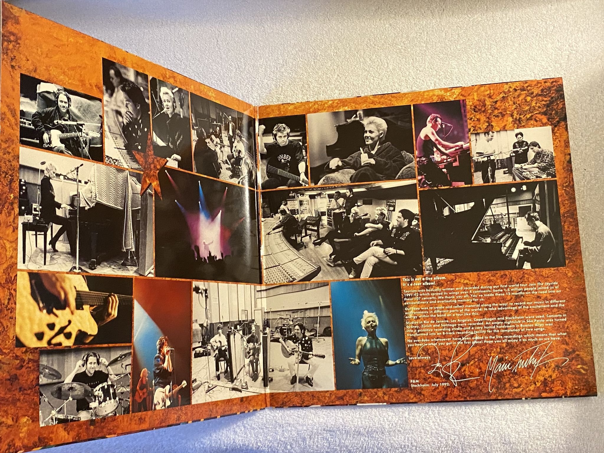 Omslagsbild för skivan ROXETTE tourism 2xLP -92 EMI 7999311