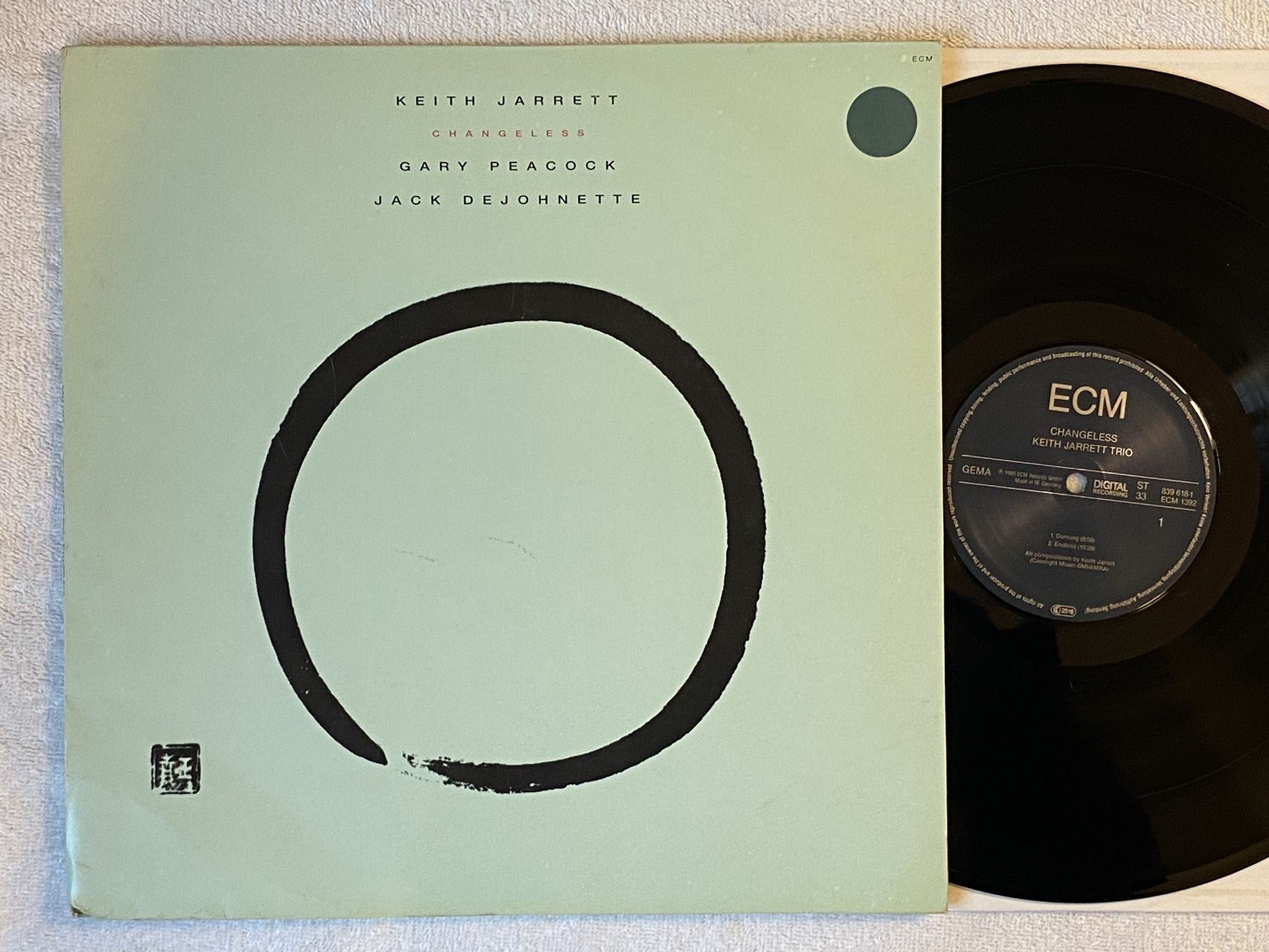 Omslagsbild för skivan KEITH JARRETT TRIO changeless LP -89 Ger ECM 1392