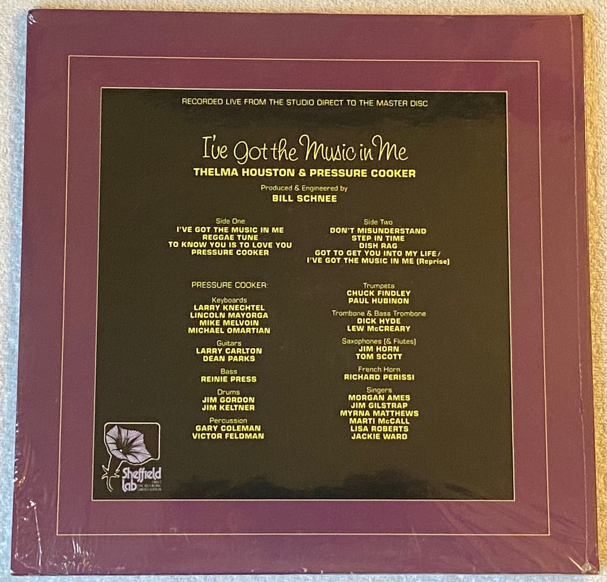 Omslagsbild för skivan THELMA HOUSTON I've Got The Music In Me LP -75 SHEFFIELD LAB LAB-2 * Sealed *