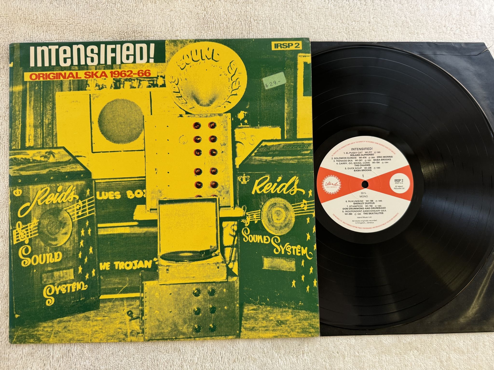 Omslagsbild för skivan V/A Intensified! Original Ska 1962-1966 LP -79 UK ISLAND IRSP 2