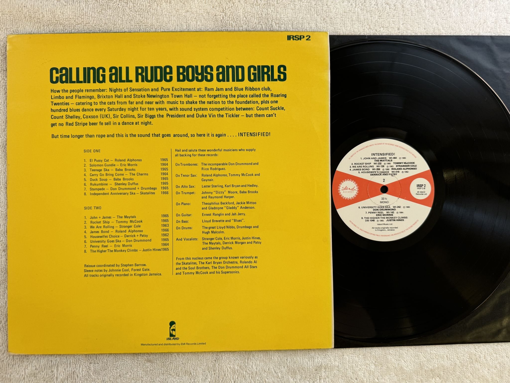 Omslagsbild för skivan V/A Intensified! Original Ska 1962-1966 LP -79 UK ISLAND IRSP 2